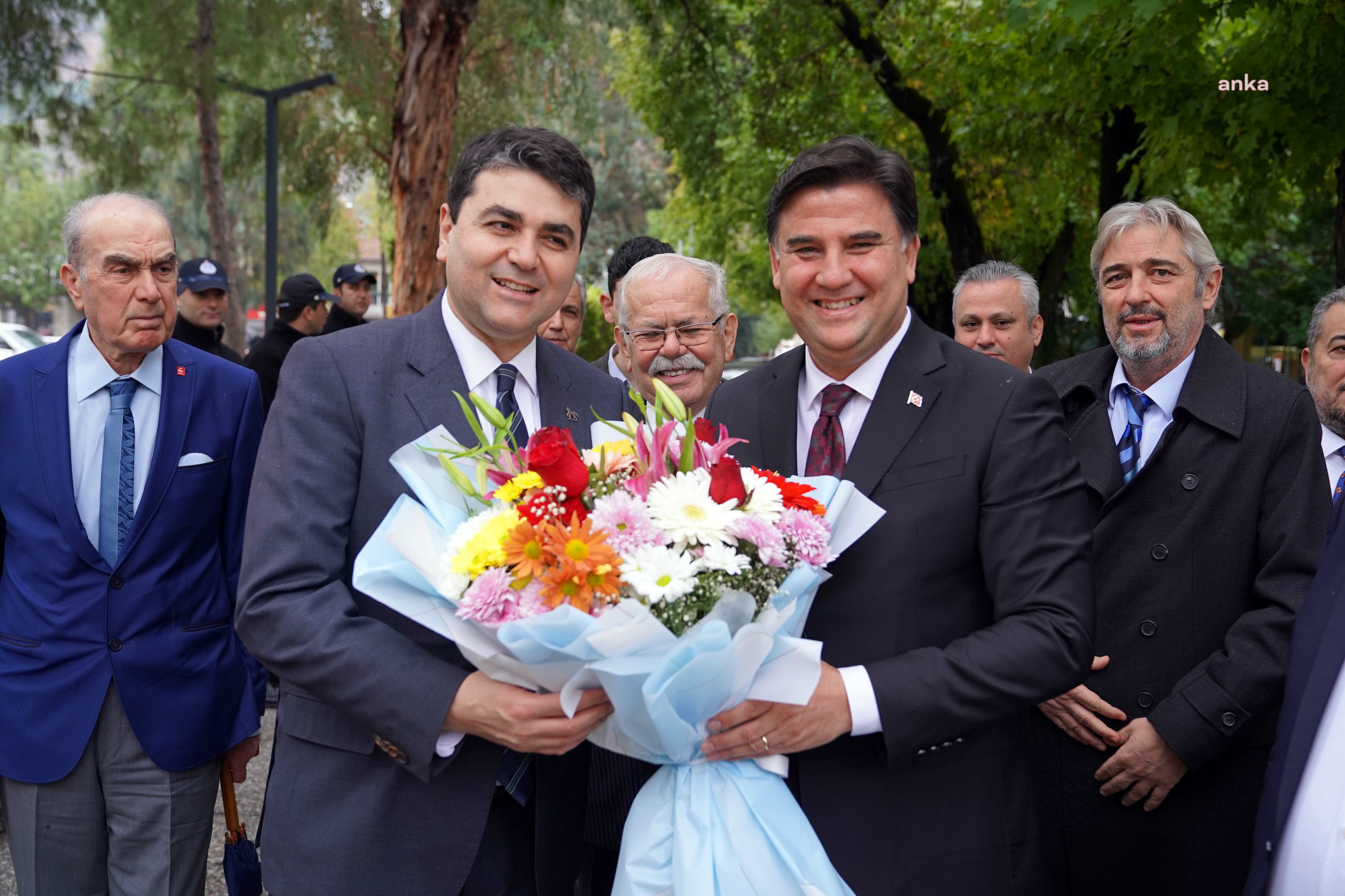DEMOKRAT PARTİ LİDERİ UYSAL, FETHİYE BELEDİYE BAŞKANI KARACA’YI ZİYARET ETTİ