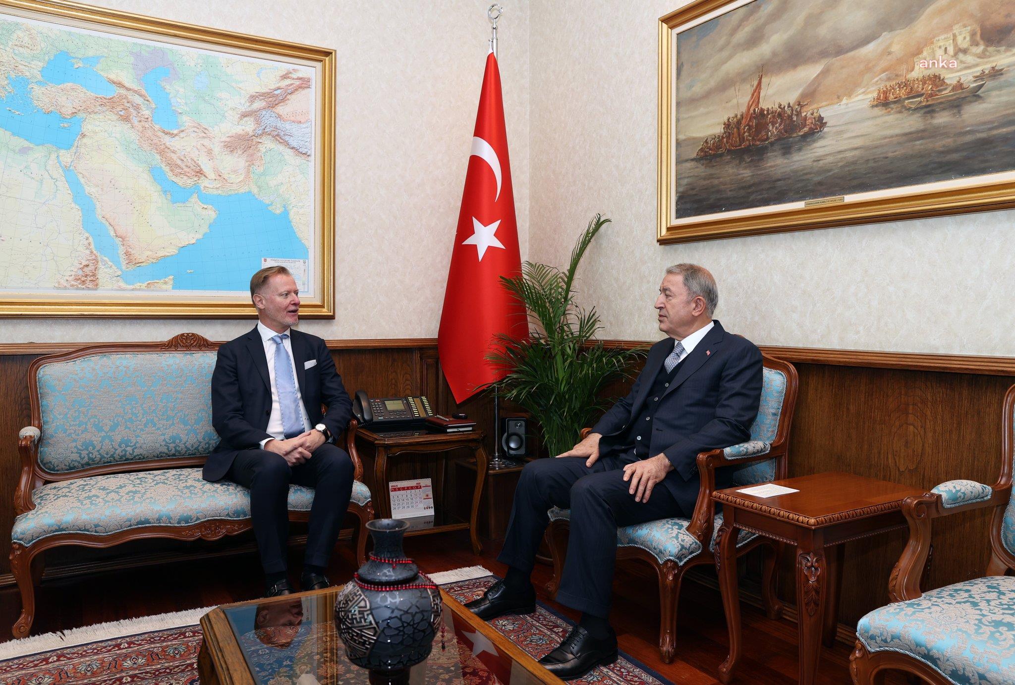 HULUSİ AKAR, FİNLANDİYA BÜYÜKELÇİSİ İLE GÖRÜŞTÜ