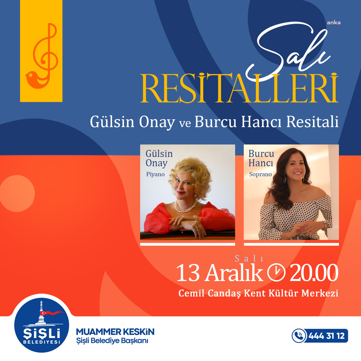 ŞİŞLİ BELEDİYESİ’NİN ‘SALI RESİTALLERİ’ İKİ KONSERLE YILA VEDA EDİYOR