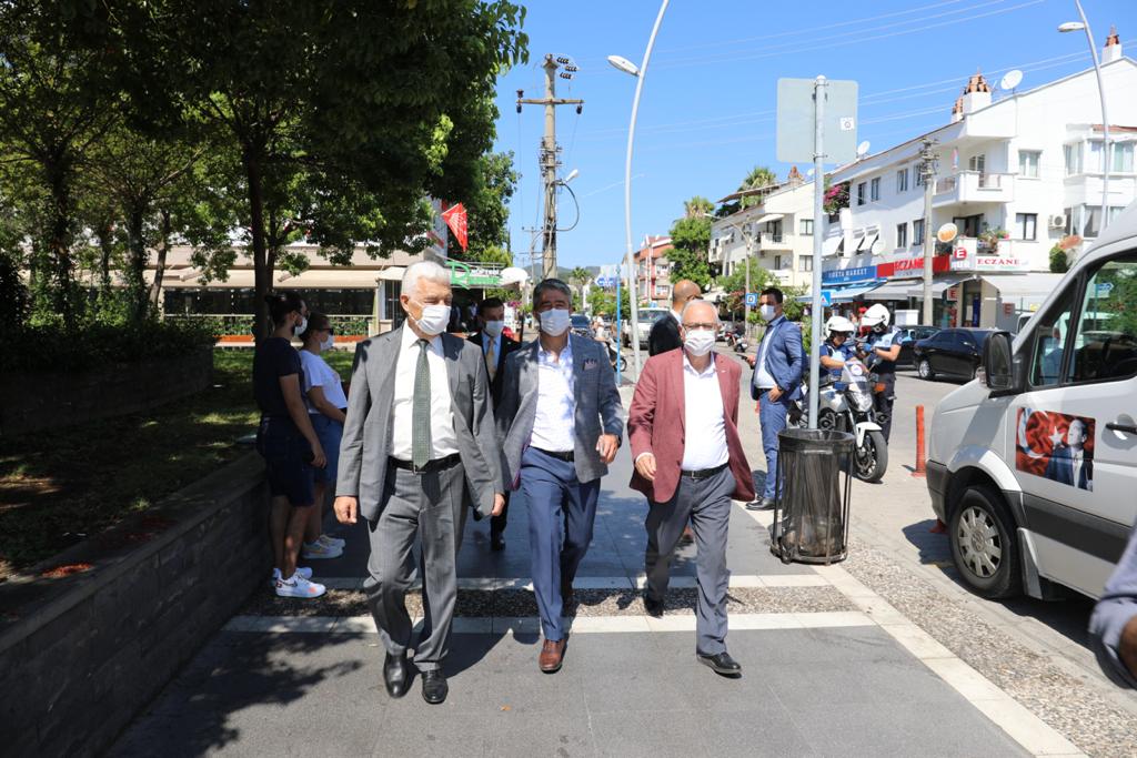 MARMARİS, MUĞLA BELEDİYE BAŞKANI GÜRÜN'Ü AĞIRLADI