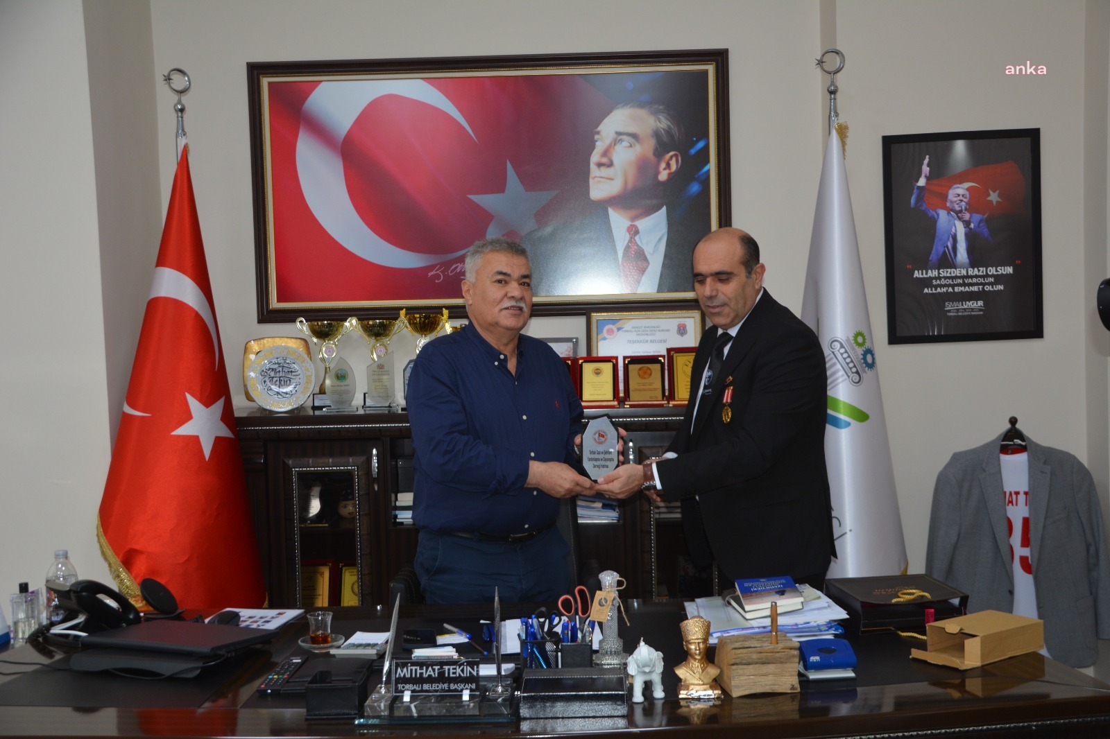 TORBALILI KIBRIS GAZİLERİNDEN BAŞKAN TEKİN’E TEŞEKKÜR ZİYARETİ