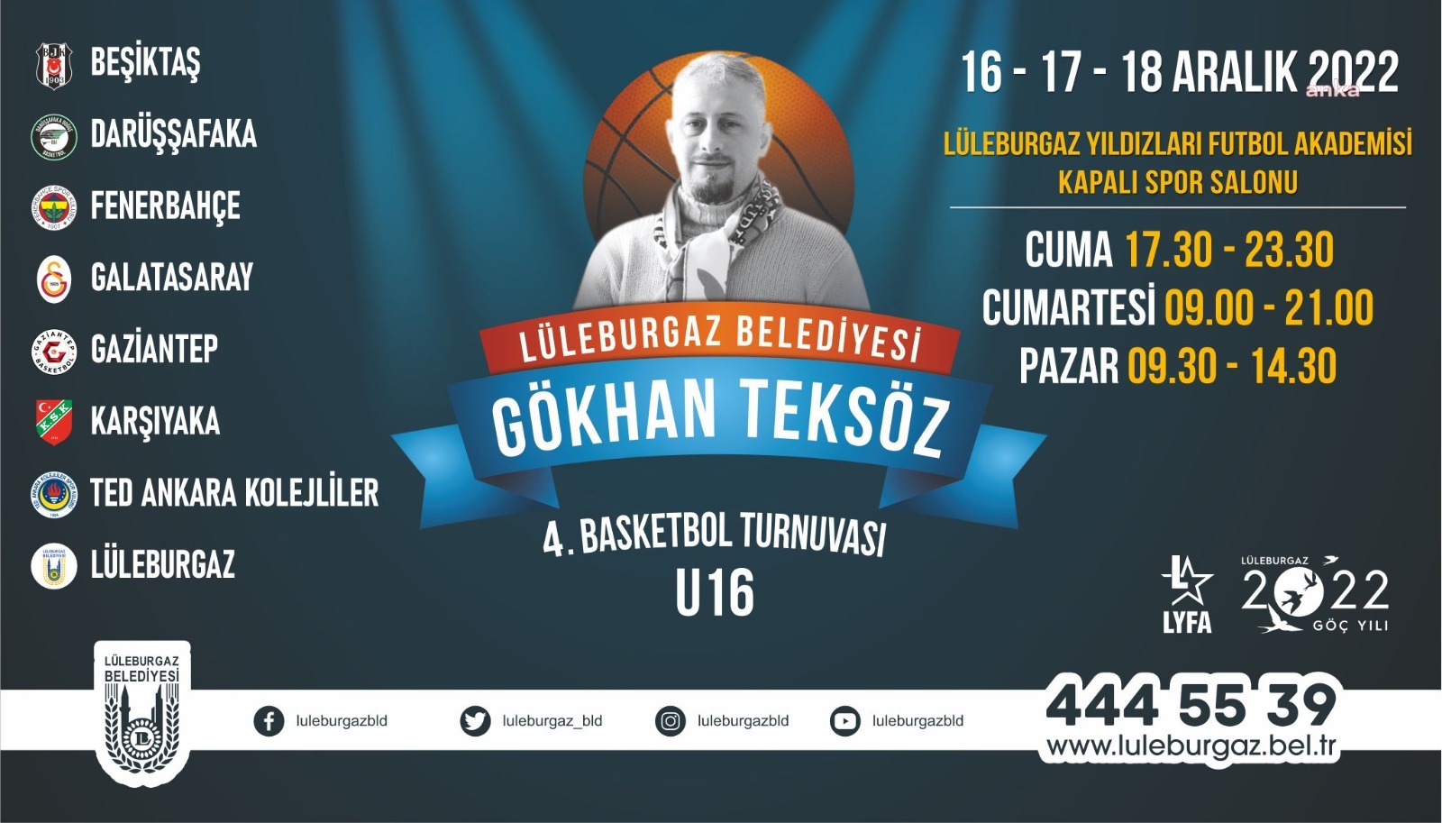 LÜLEBURGAZ’DA ‘GÖKHAN TEKSÖZ BASKETBOL TURNUVASI’ BAŞLIYOR