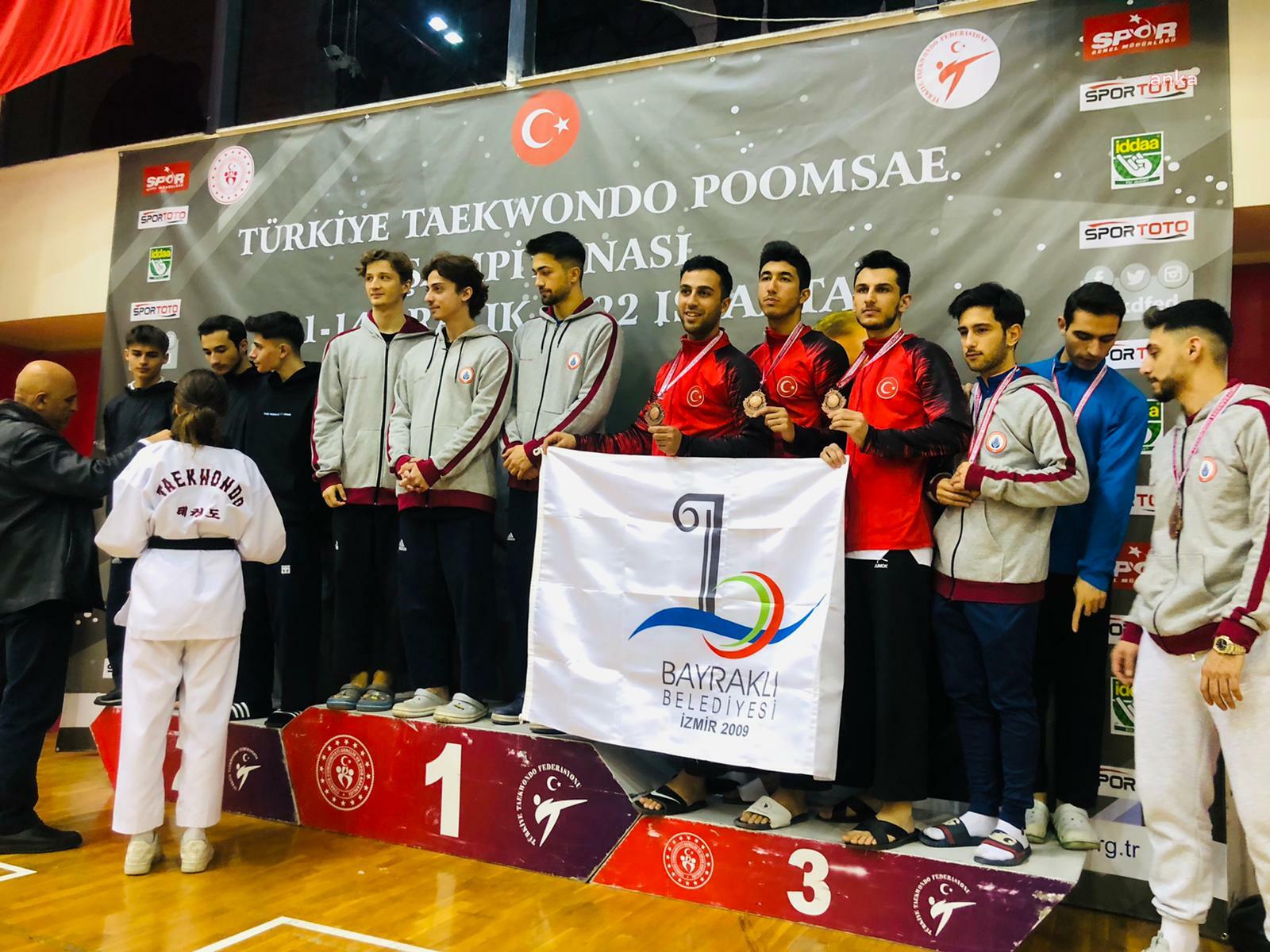 BAYRAKLI BELEDİYESİ SPORCULARINDAN TAEKWONDODA TÜRKİYE DERECESİ