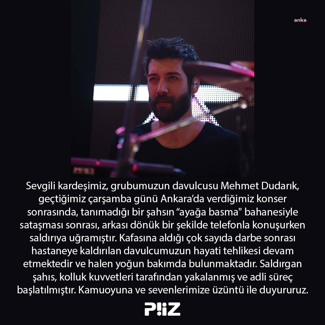 MÜZİSYEN MEHMET DUDARIK, ANKARA’DA DARP EDİLDİ, YOĞUN BAKIMA ALINDI