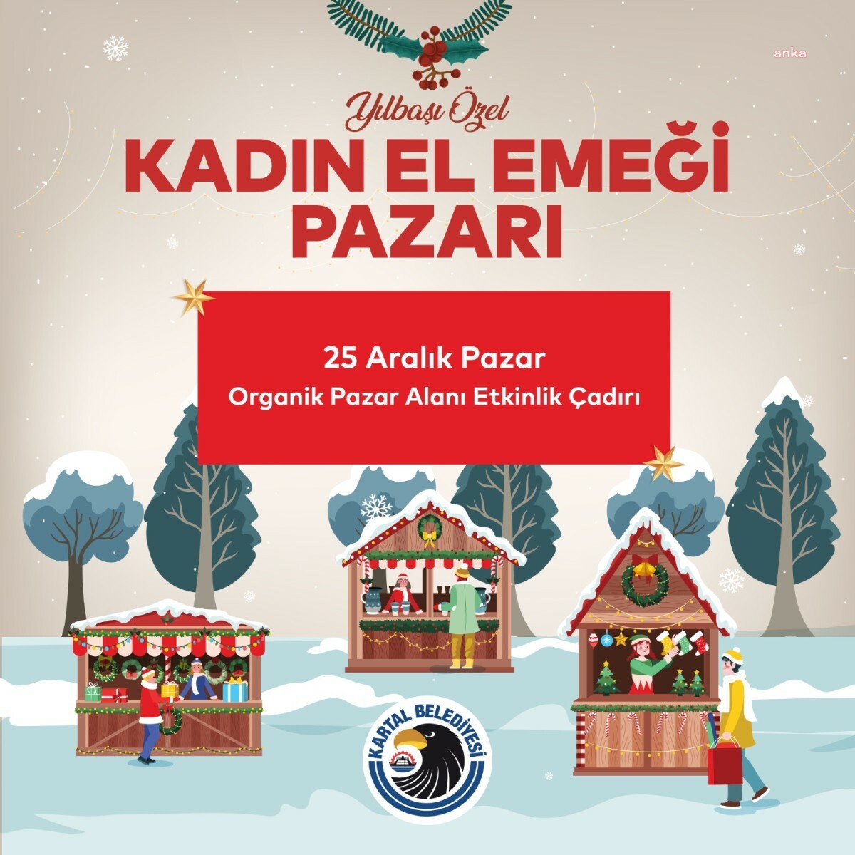 KARTAL'DA KADINLARIN EL EMEĞİ ÜRÜNLERİ YILBAŞI ÖZEL KADIN EL EMEĞİ PAZARINDA SERGİLENECEK