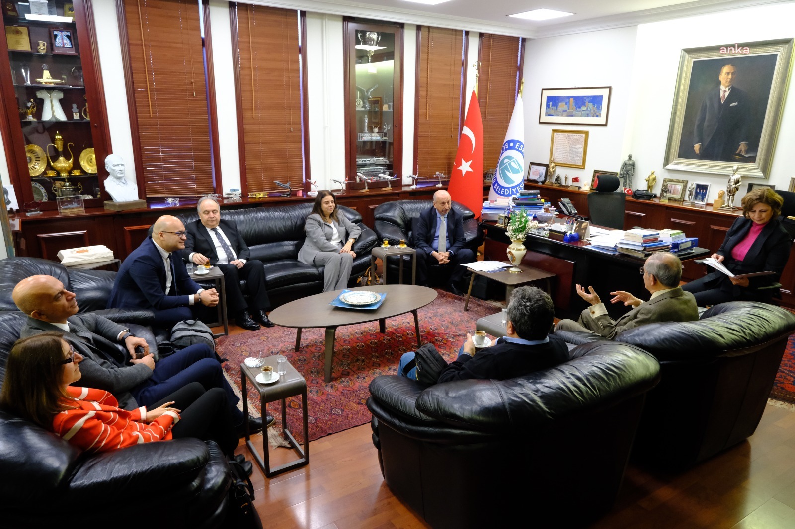 TÜRKİYE ZEKA VAKFI HEYETİNDEN BAŞKAN YILMAZ BÜYÜKERŞEN’E ZİYARET