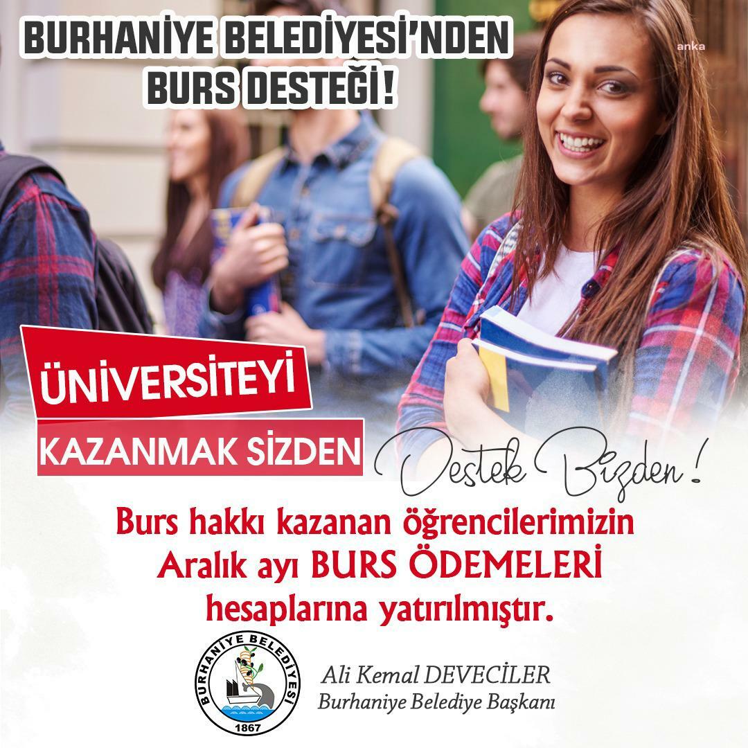 BURHANİYE BELEDİYESİ BURS ÖDEMELERİ YAPILDI