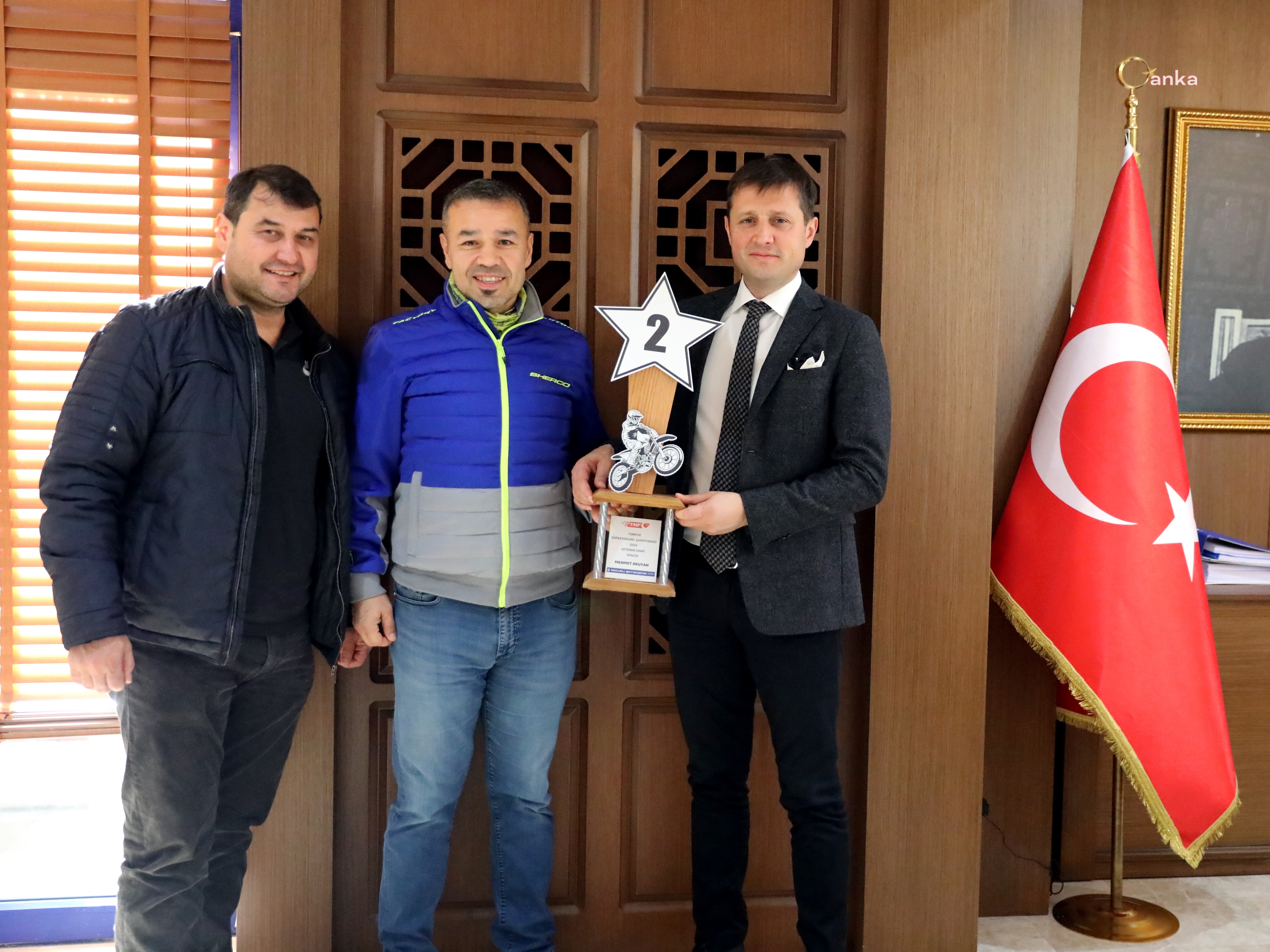 ENDURO SPORCUSU OKUYAN’DAN ÇERKEZKÖY BELEDİYE BAŞKANI AKAY’A ZİYARET