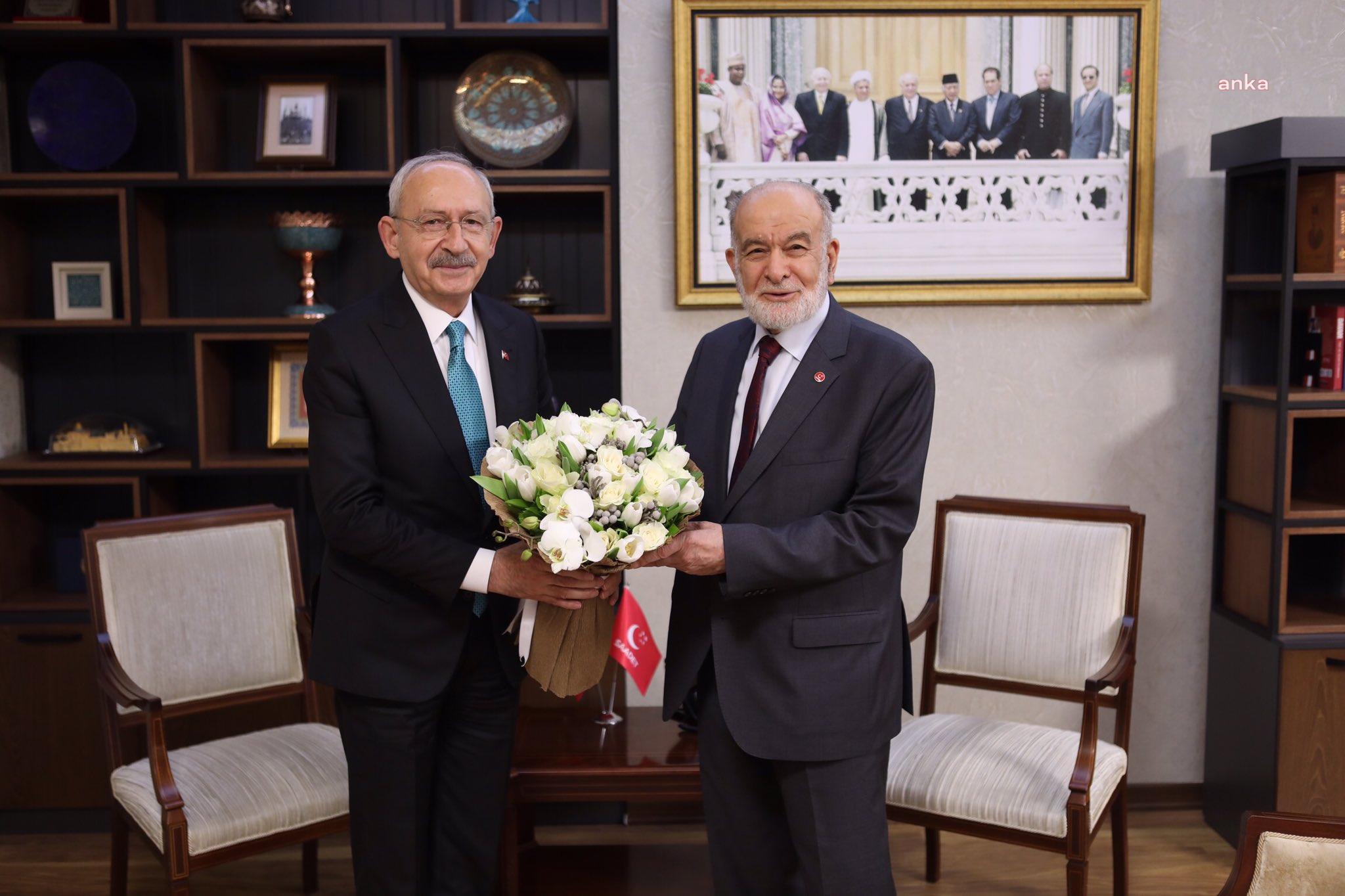 KEMAL KILIÇDAROĞLU'NDAN TEMEL KARAMOLLAOĞLU’NA GEÇMİŞ OLSUN ZİYARETİ