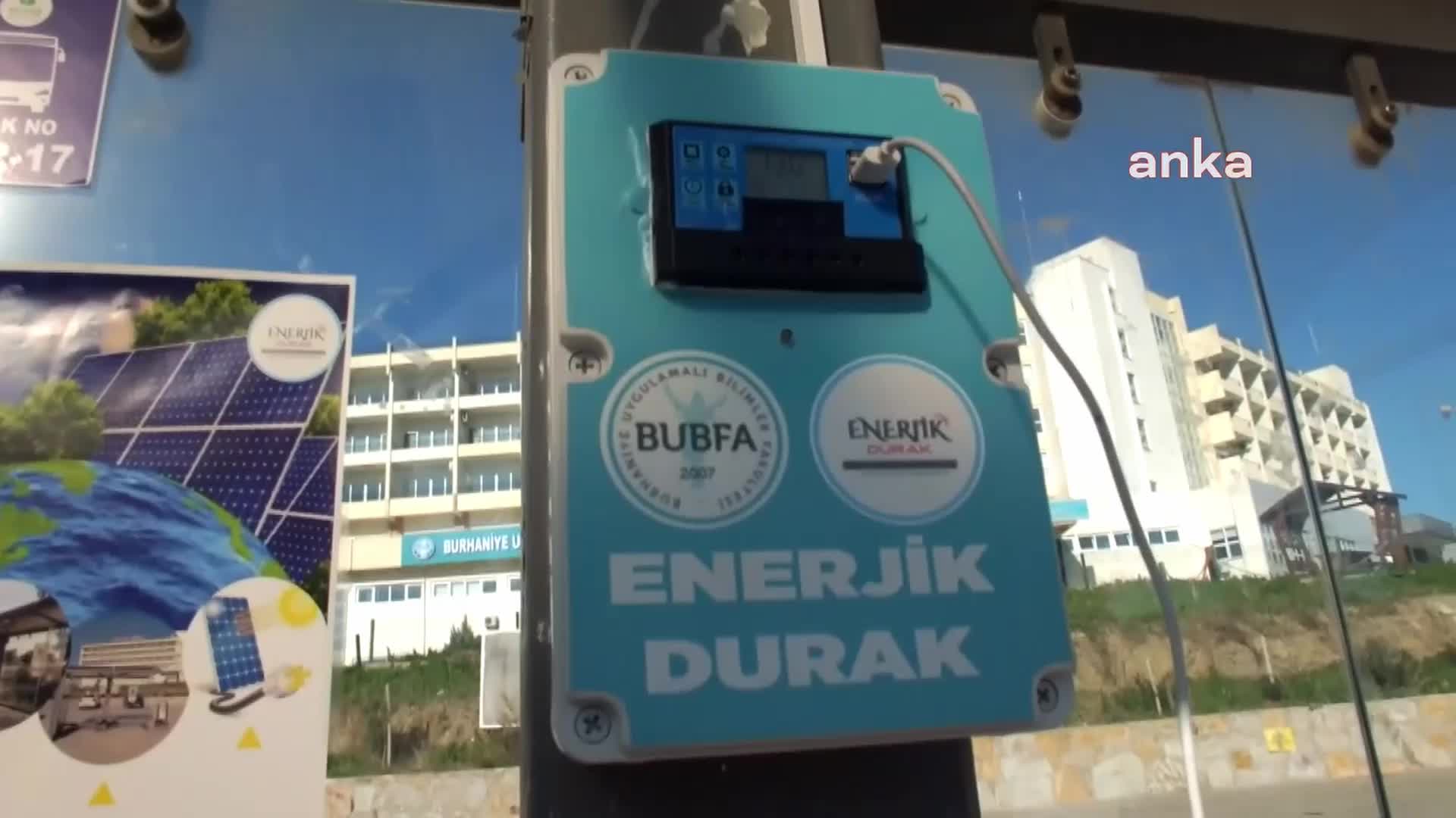 BURHANİYE'DE ÜNİVERSİTE ÖĞRENCİLERİNİN 'ENERJİK DURAK' PROJESİ HAYATA GEÇİRİLDİ