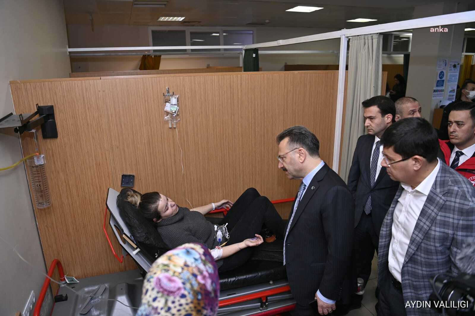 AYDIN VALİSİ HÜSEYİN AKSOY, NAZİLLİ’DEKİ PATLAMADA YARALANANLARI ZİYARET ETTİ