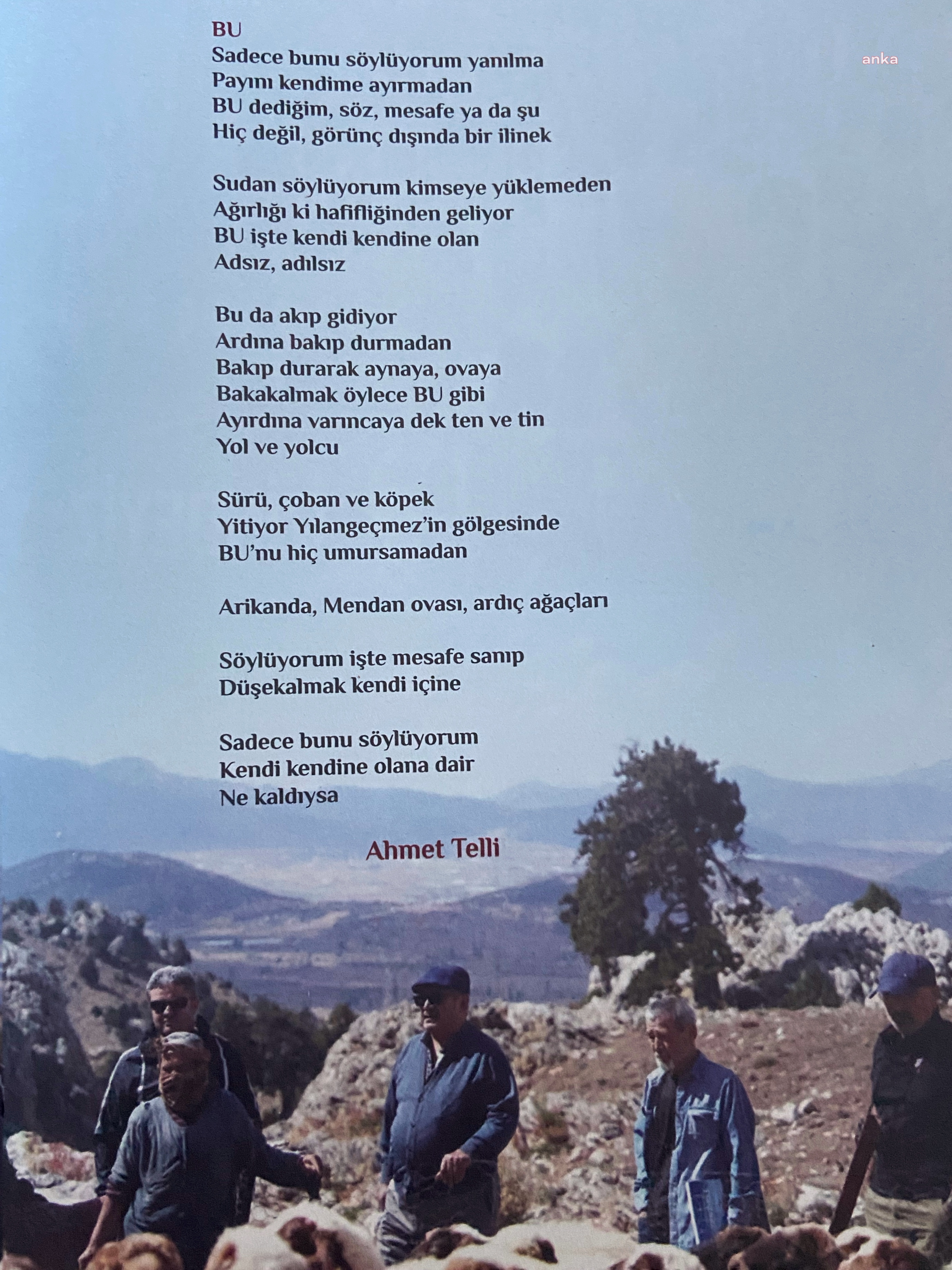 AHMET TELLİ’NİN ANTALYA ŞİİRİ İLK KEZ YAYIMLANDI
