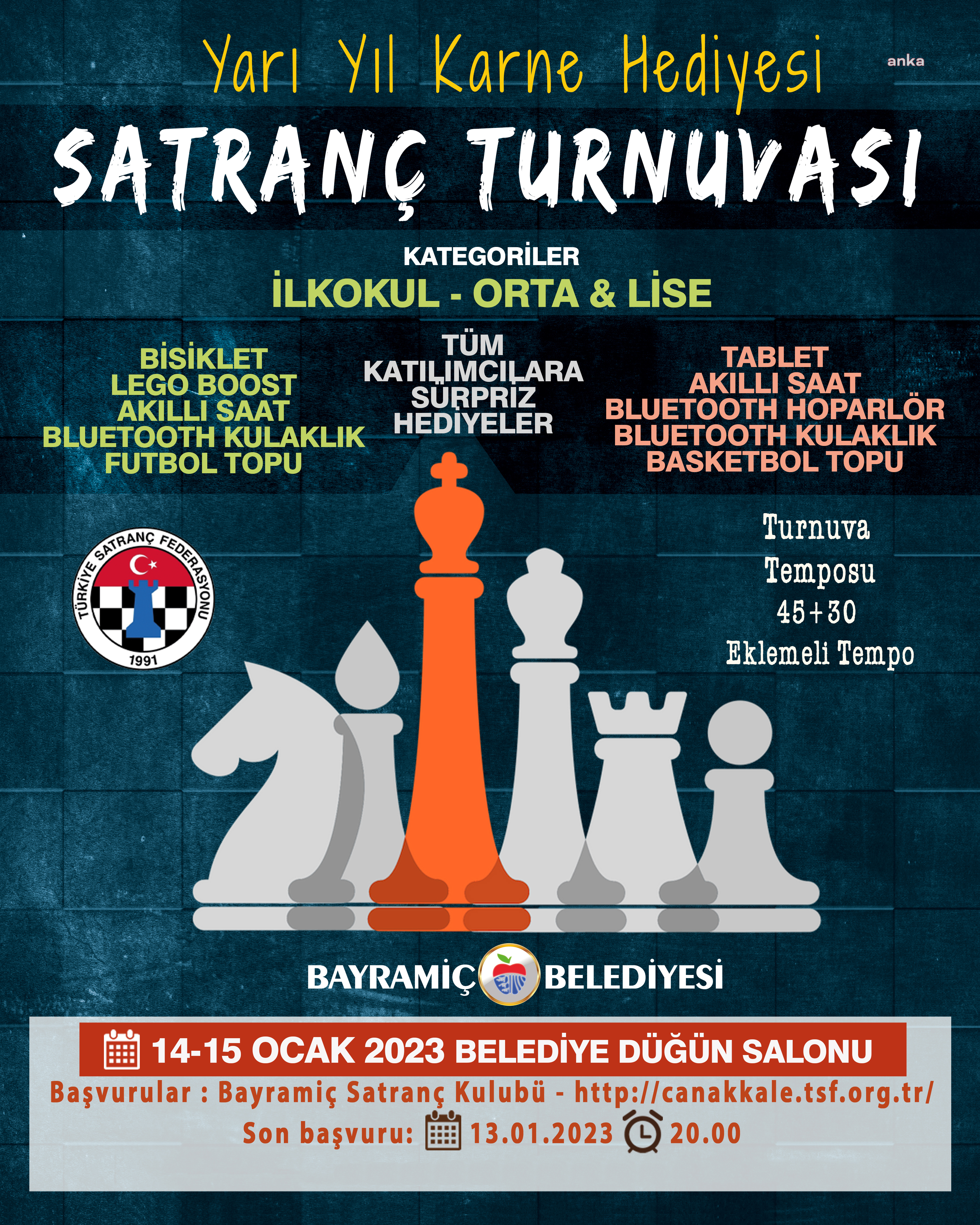 BAYRAMİÇ BELEDİYESİ’NDEN ÖĞRENCİLER İÇİN SATRANÇ TURNUVASI