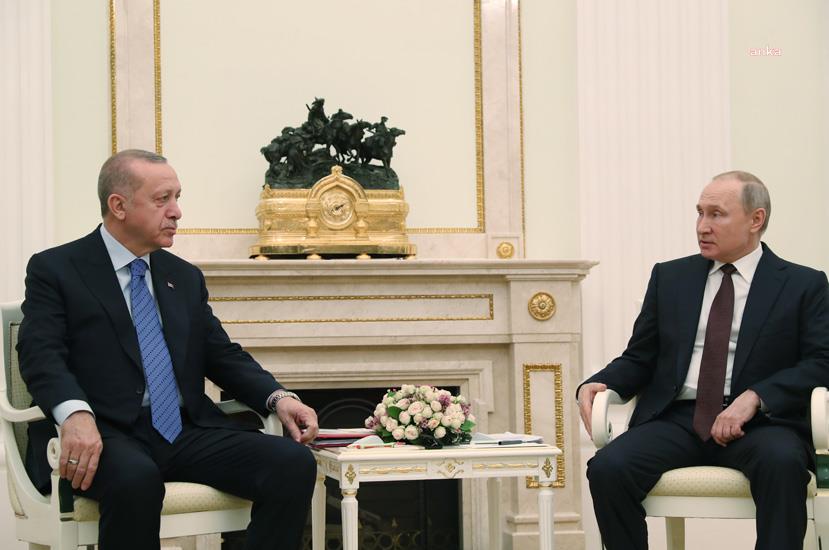 CUMHURBAŞKANI ERDOĞAN, RUSYA DEVLET BAŞKANI VLADİMİR PUTİN İLE GÖRÜŞTÜ