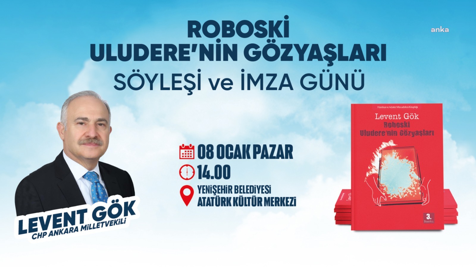 CHP’Lİ LEVENT GÖK, İMZA GÜNÜ VE SÖYLEŞİ PROGRAMIYLA MERSİNLİLER'LE BULUŞACAK