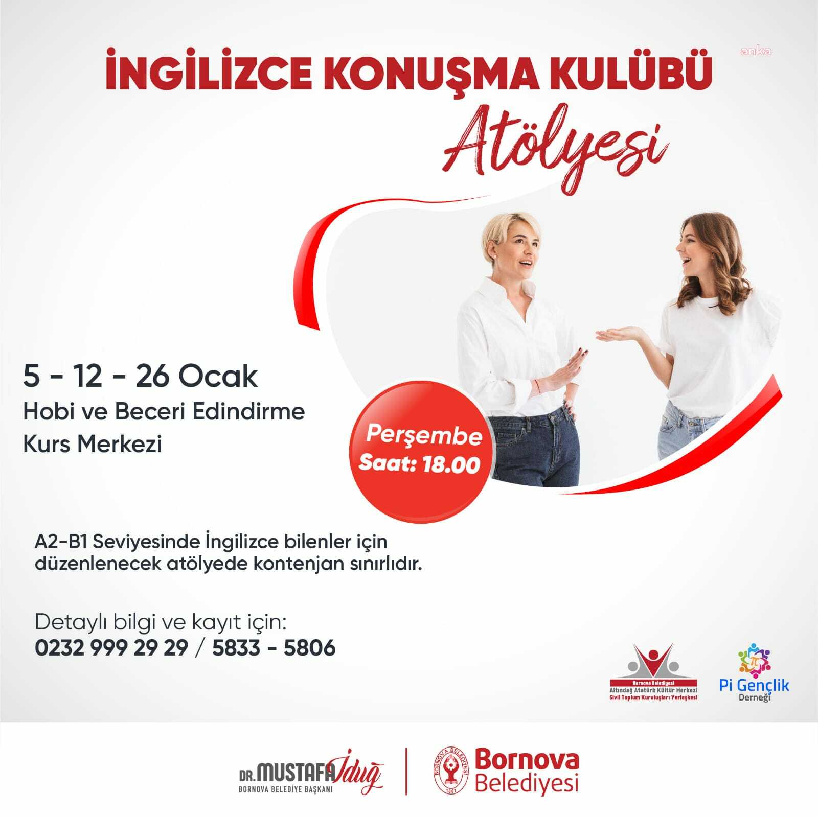 BORNOVA BELEDİYESİ, ATÖLYELER DÜZENLEMEYE DEVAM EDİYOR