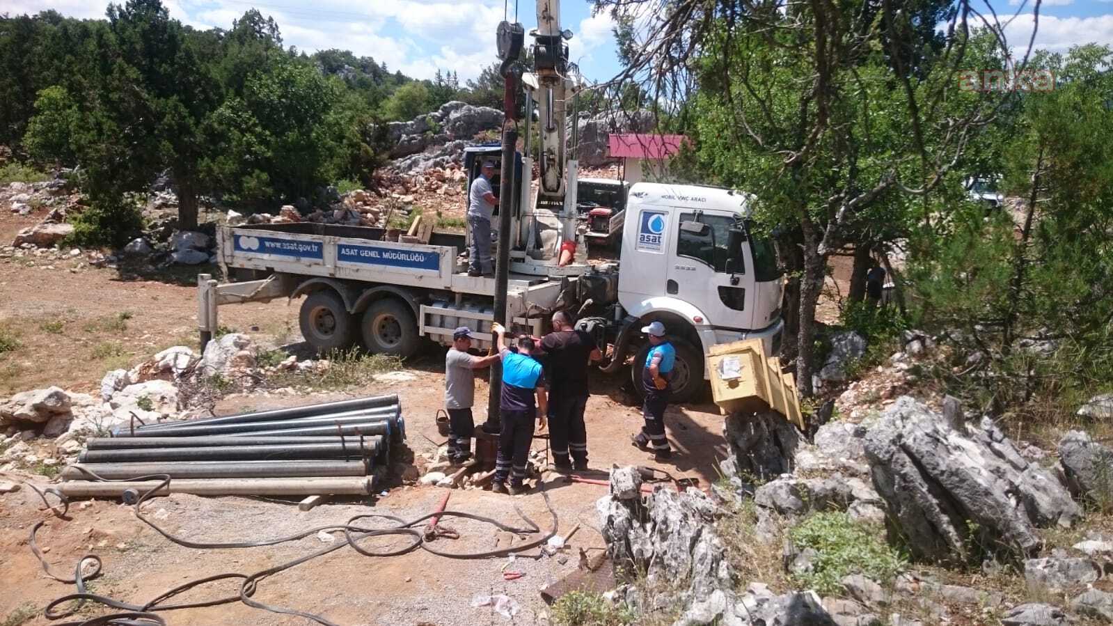 ANTALYA BÜYÜKŞEHİR, AKSEKİ'DE YEDEK SONDAJ KUYUSU AÇTI