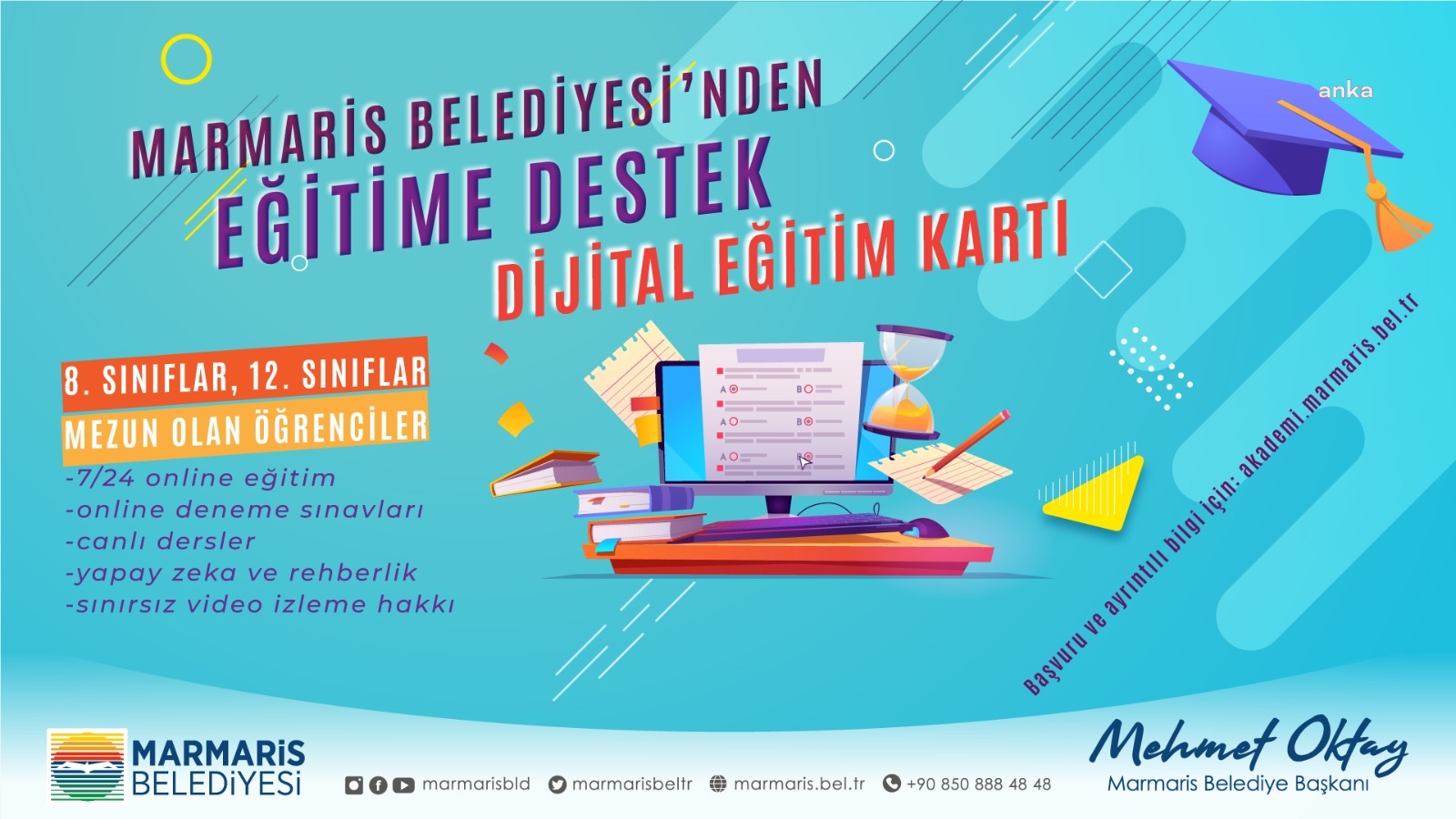 MARMARİS BELEDİYESİ’NDEN ÖĞRENCİLERE DİJİTAL EĞİTİM DESTEĞİ