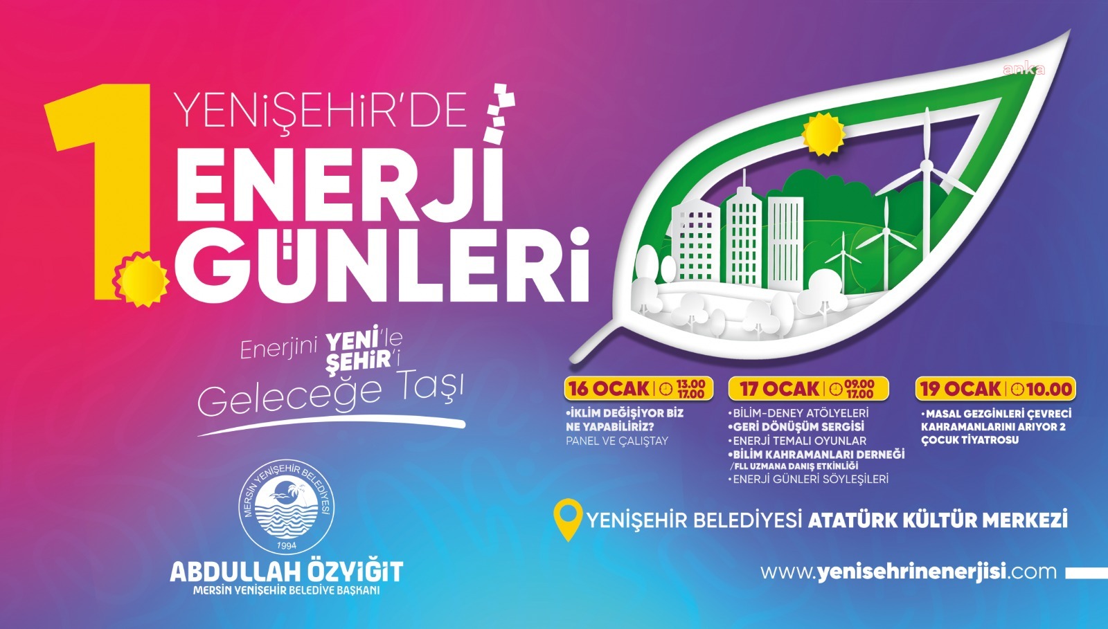 YENİŞEHİR BELEDİYESİ ‘1. ENERJİ GÜNLERİ’ DÜZENLİYOR