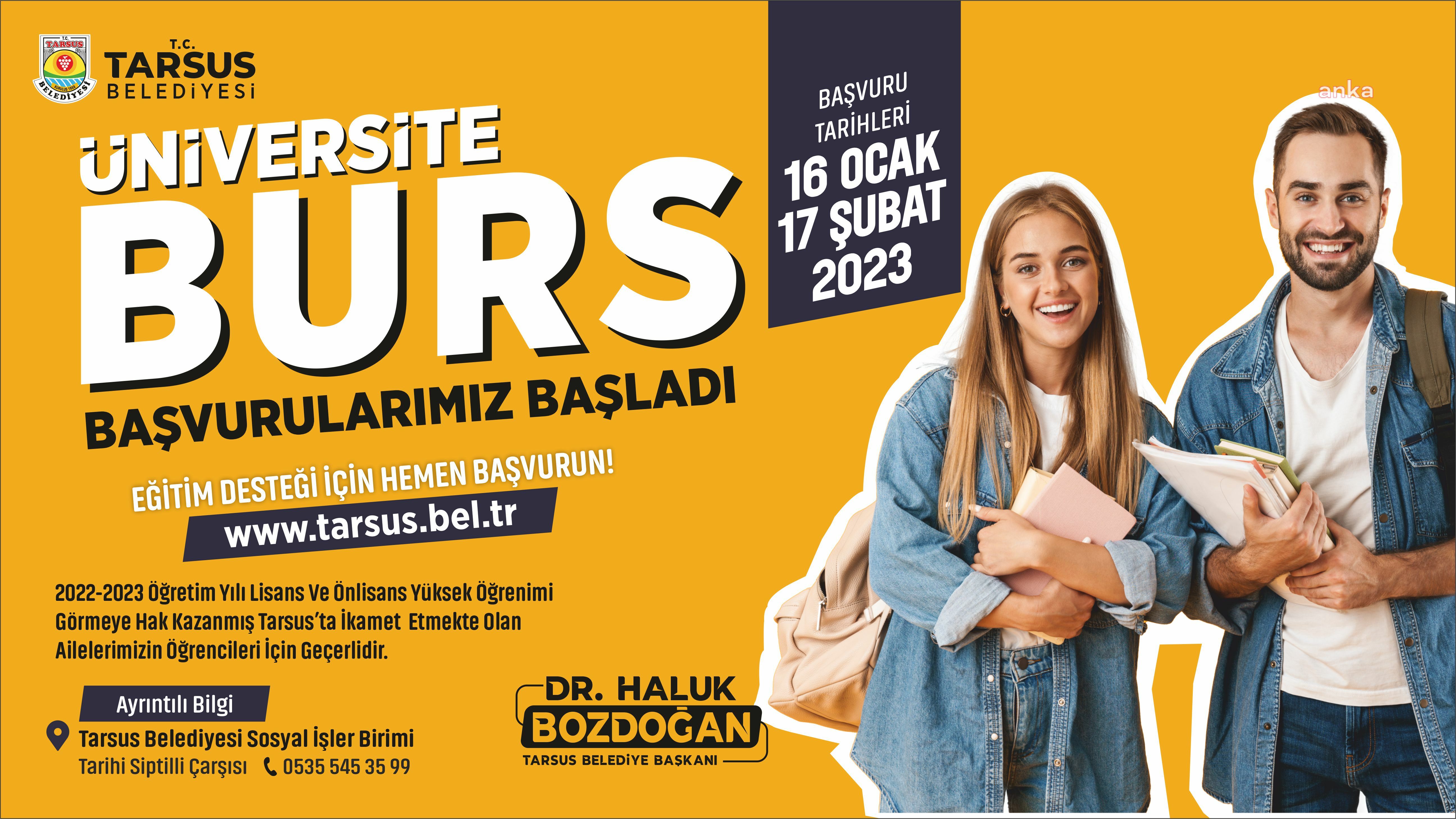 TARSUS BELEDİYESİ’NİN EĞİTİM YARDIMI BAŞVURULARI BAŞLADI