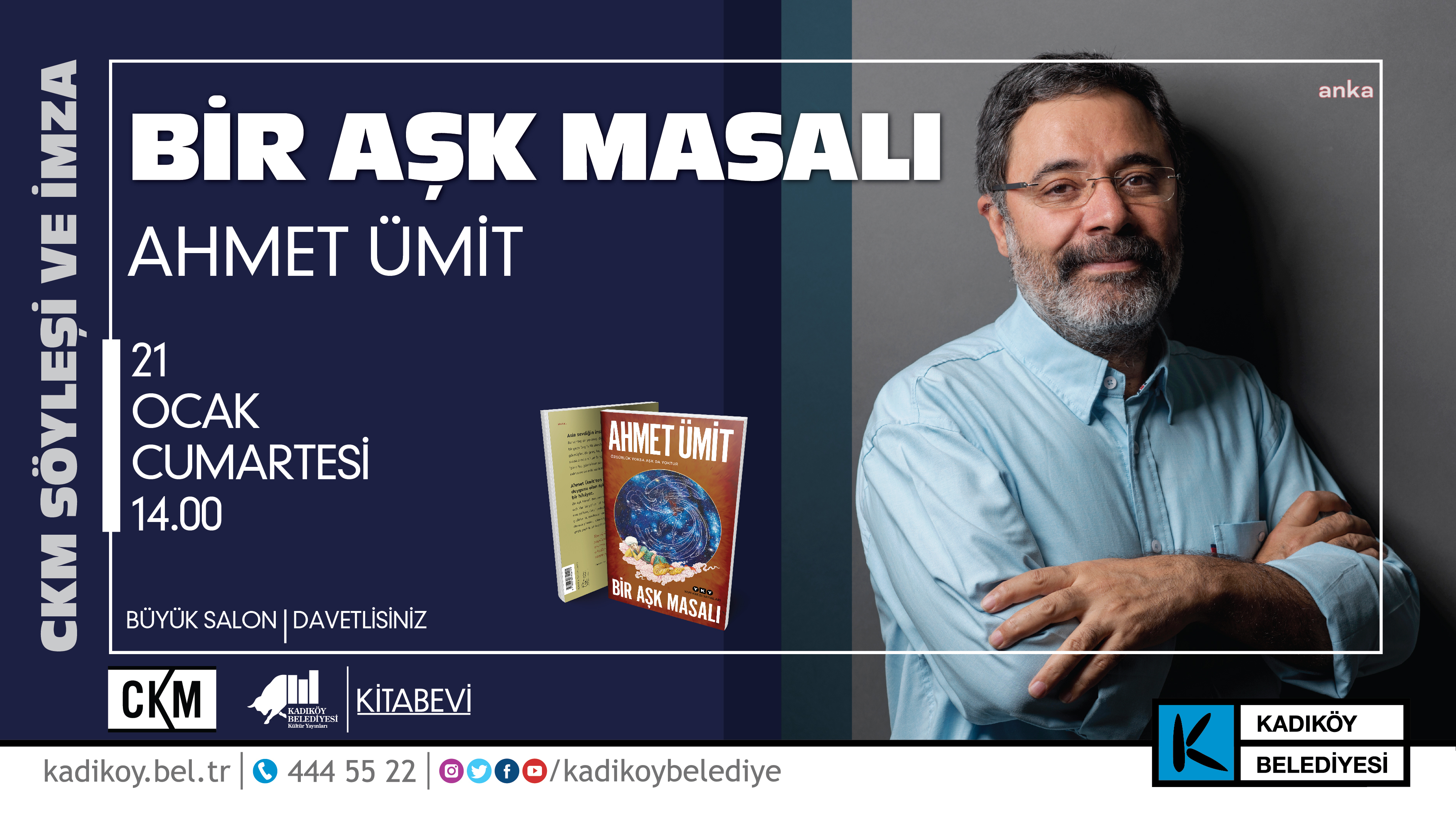 AHMET ÜMİT, “BİR AŞK MASALI” SÖYLEŞİSİYLE KADIKÖY'DE