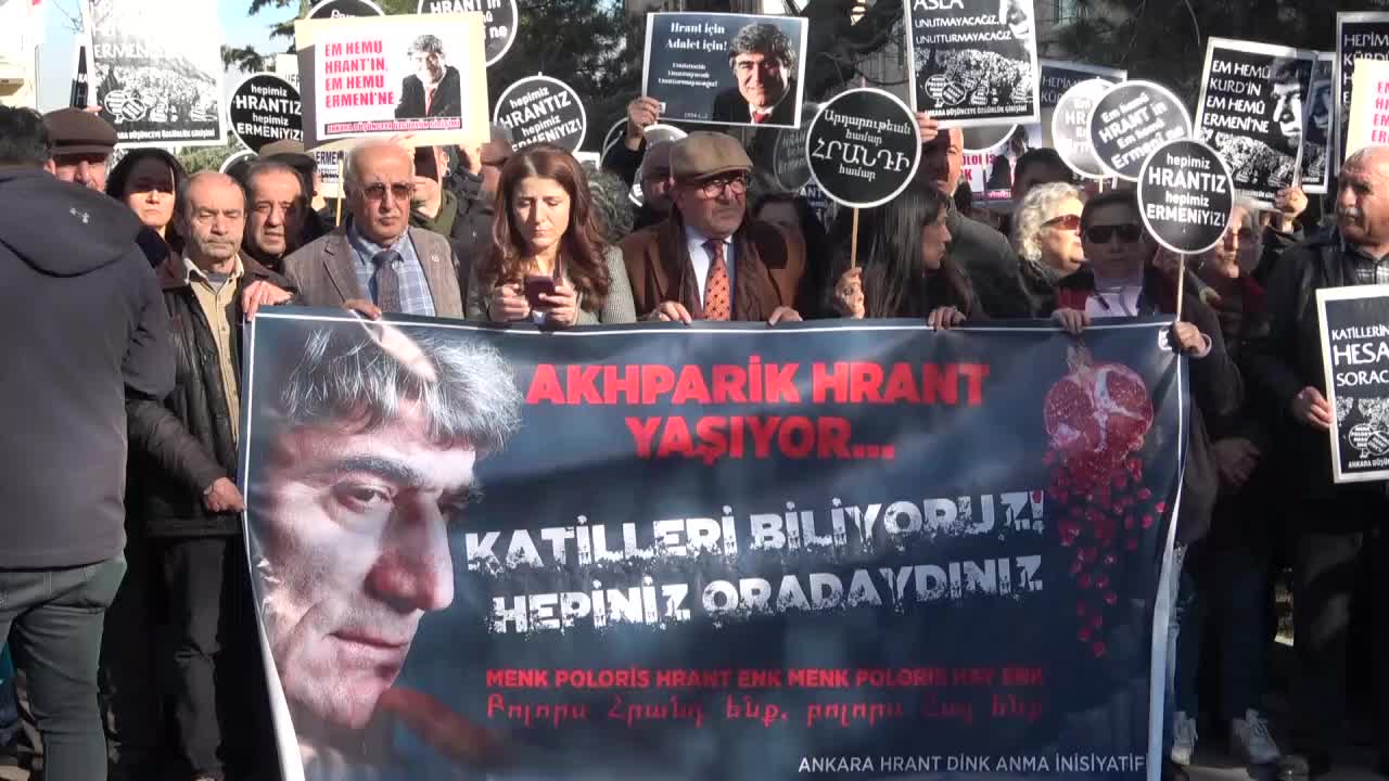 HRANT DİNK KATLEDİLİŞİNİN 16. YILINDA ANKARA'DA ANILDI: "ONA KIYDIKLARINDAN BERİ HER ŞEY DAHA KÖTÜYE GİDİYOR"