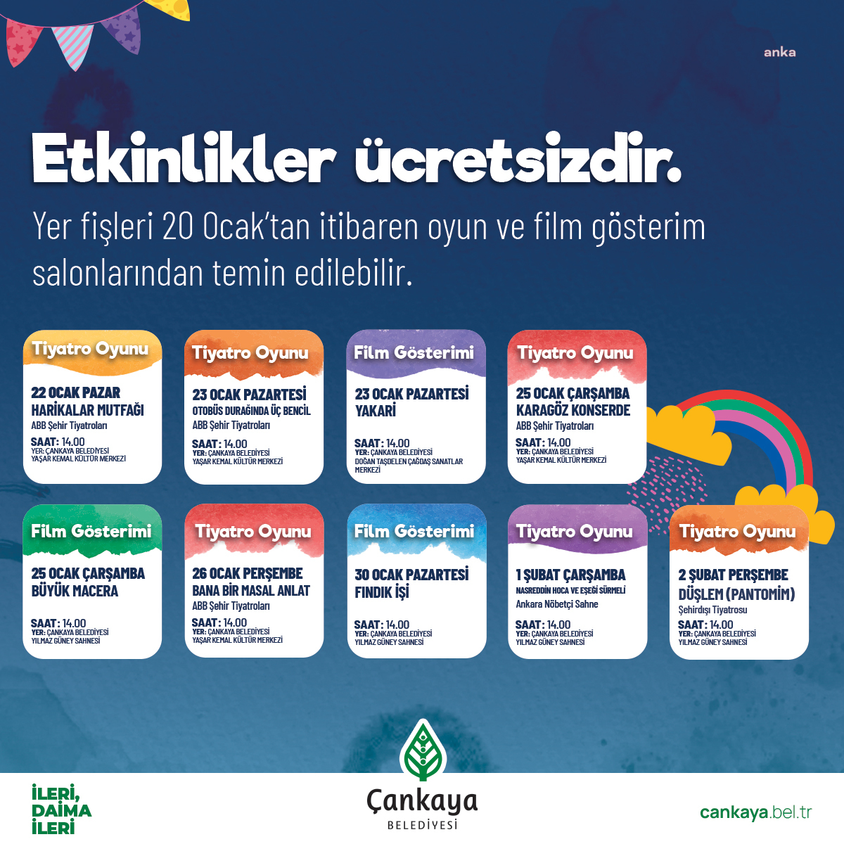 ÇANKAYA BELEDİYESİ'NDEN ÇOCUKLARA 'TATİLDE ŞENLİK VAR'
