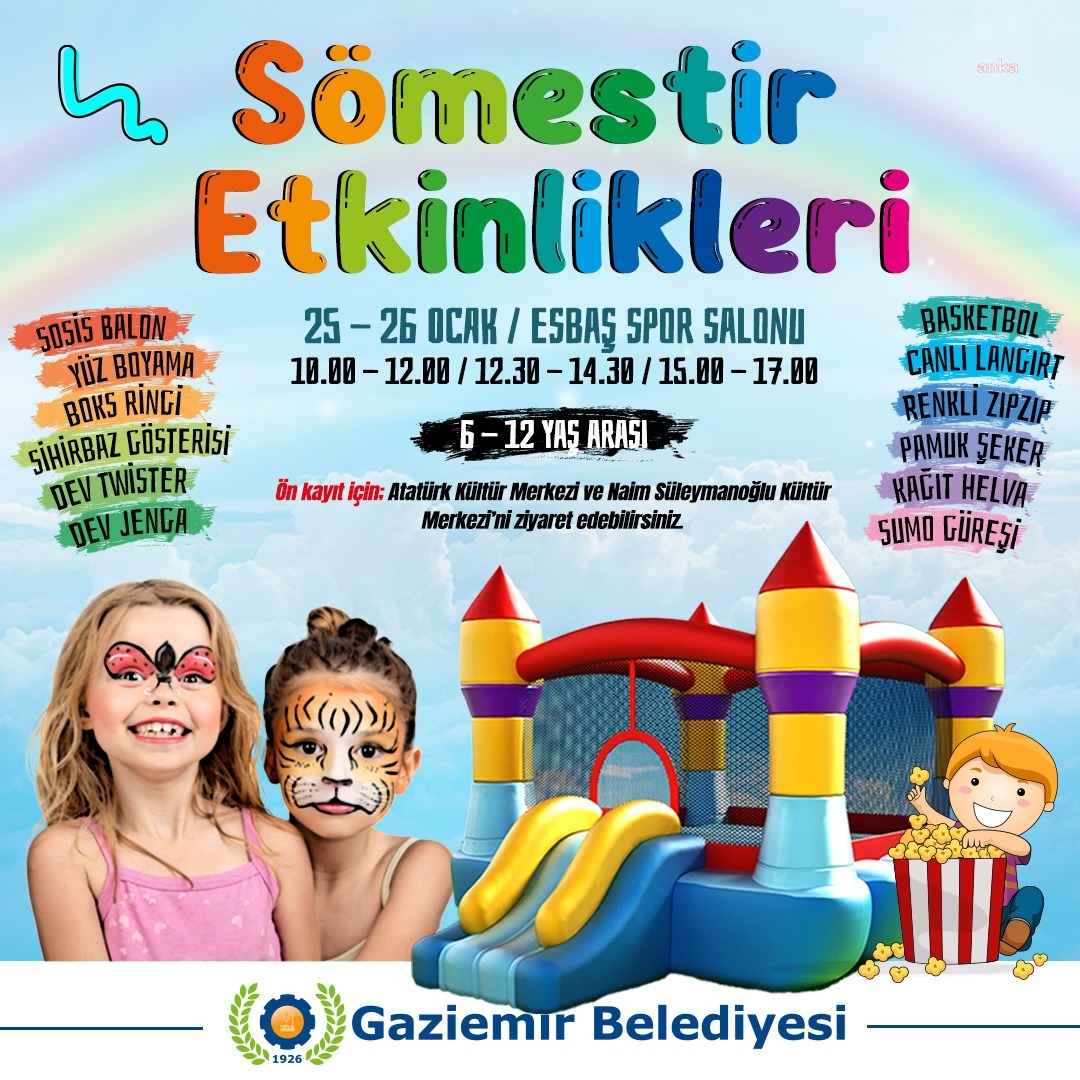 GAZİEMİR BELEDİYESİ’NDEN ‘SÖMESTİR ETKİNLİKLERİ’