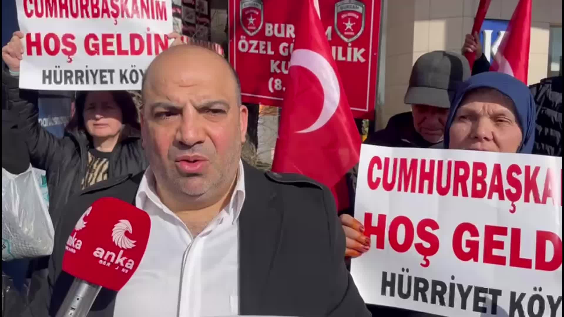 BURSA'DA KARACABEY BELEDİYESİ TARAFINDAN TAPULU ARAZİLERİNE EL KONULAN HÜRRİYET KÖYLÜLERİ, ERDOĞAN'IN MİTİNGİNE ALINMADI