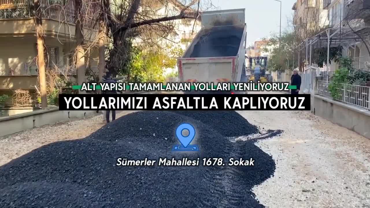 DEFNE BELEDİYESİ’NDEN SÜMERLER MAHALLESİ’NDE YOL YAPIM ÇALIŞMASI