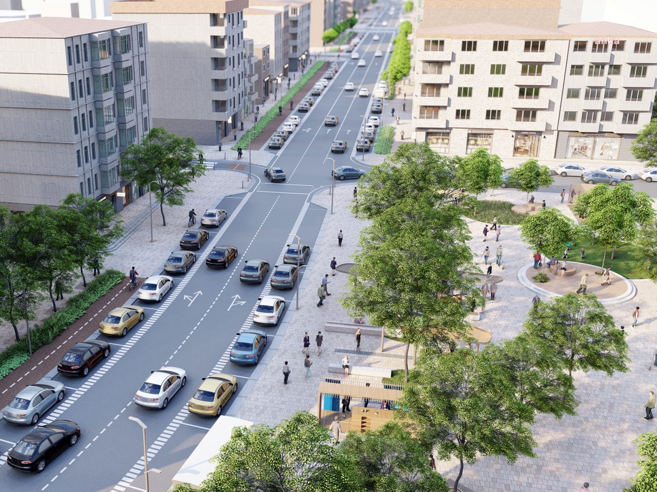 ÇERKEZKÖY BELEDİYESİ KENT MEYDANI PROJESİNDE ÇALIŞMALARA DEVAM EDİYOR