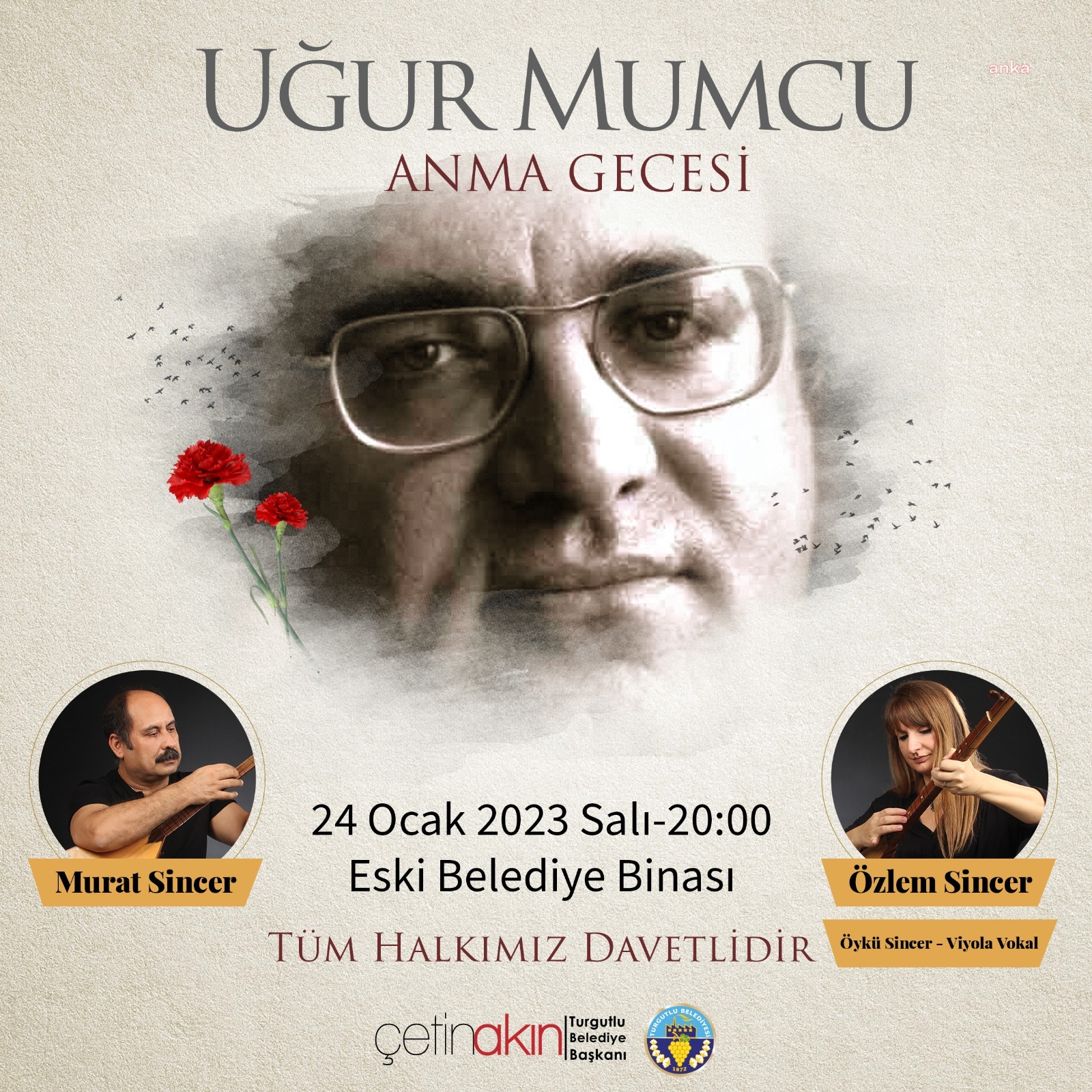 UĞUR MUMCU, TURGUTLU’DA ANILACAK