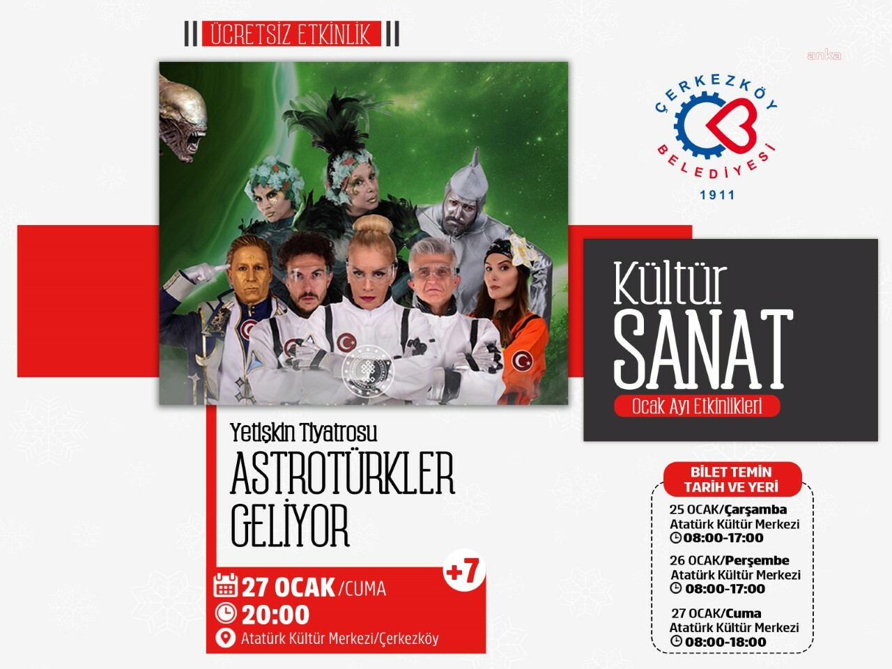 'ASTROTÜRKLER GELİYOR' ÇERKEZKÖY’DE SAHNELENECEK