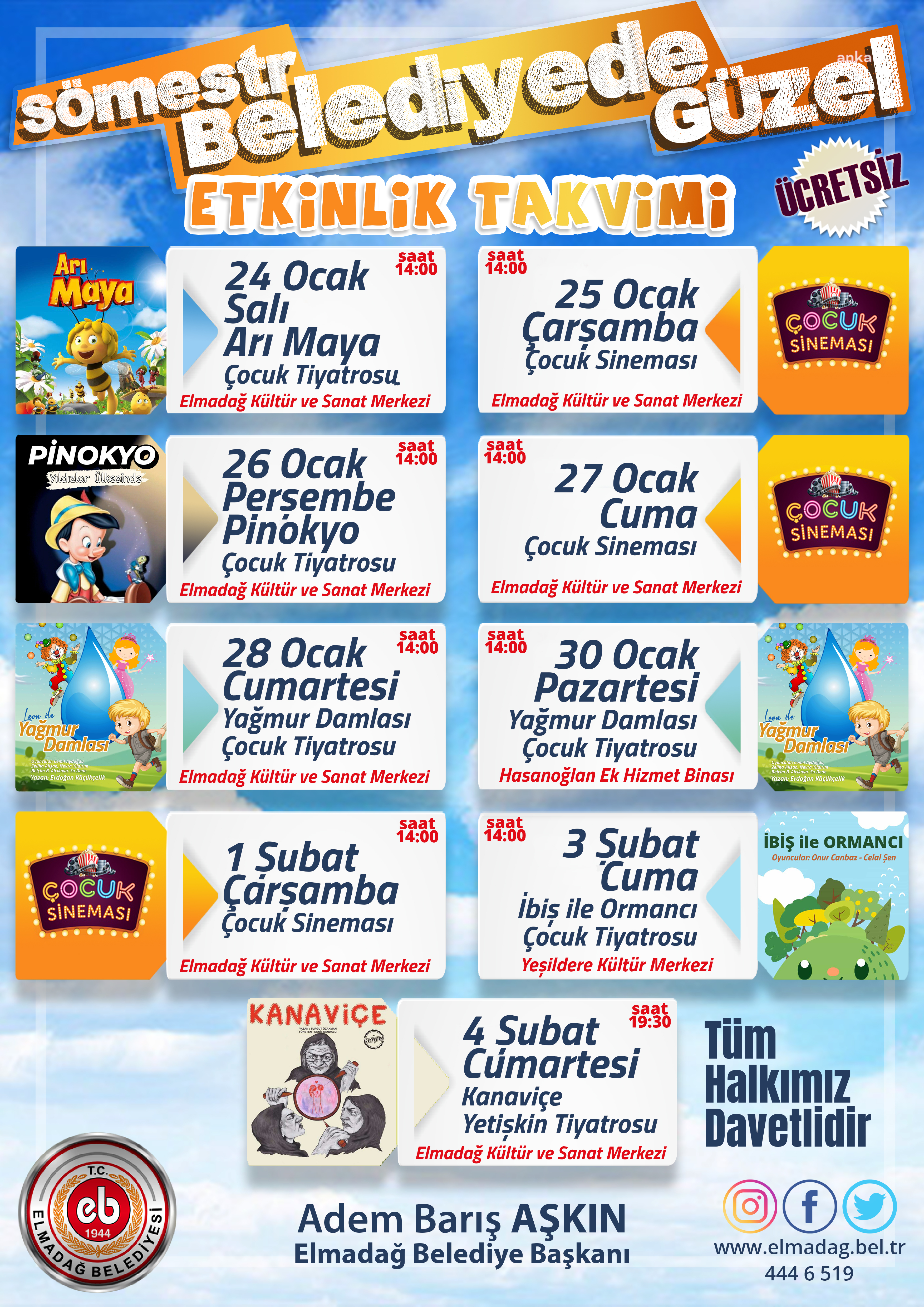 ELMADAĞ BELEDİYESİ'NDEN ÇOCUKLARA SÖMESTR HEDİYESİ