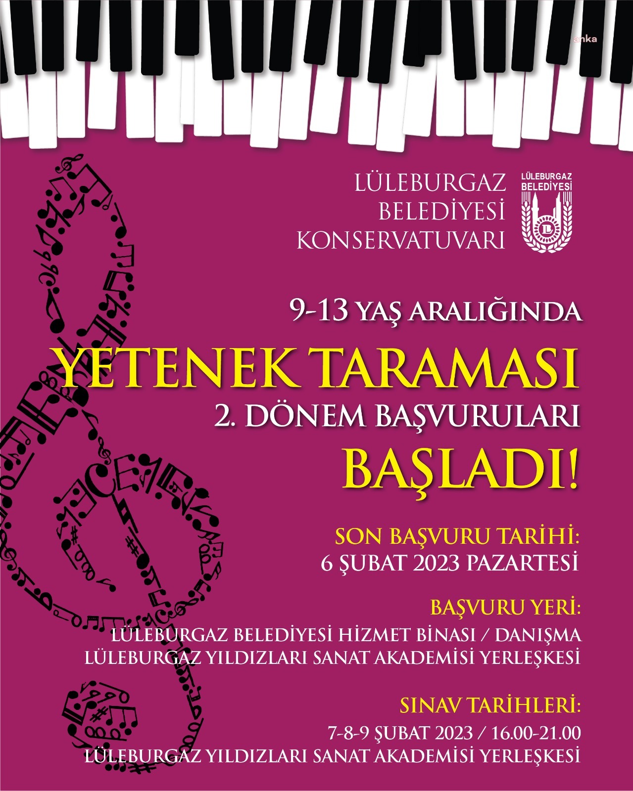 LÜLEBURGAZ, YENİ YETENEKLERİNİ ARIYOR