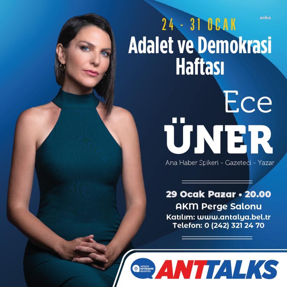 ANTALYA BÜYÜKŞEHİR, ECE ÜNER’İ AĞIRLAYACAK