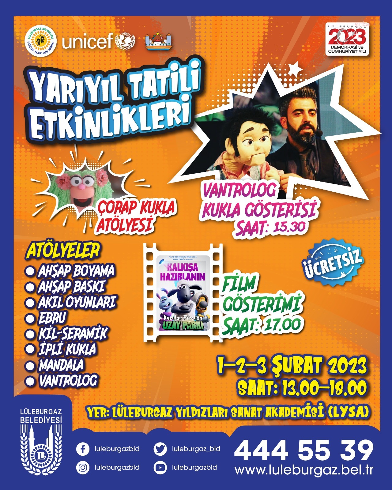 LÜLEBURGAZ’DA YARIYIL TATİLİ ETKİNLİKLERİ BAŞLIYOR