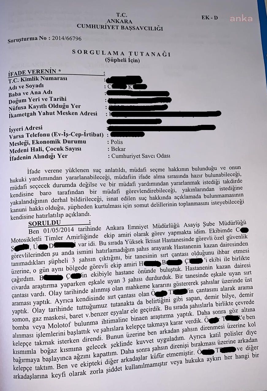 HASTANE DEPOSUNDA İŞKENCE İDDİASINA POLİSLERDEN SAVUNMA: DEPODA DARP ETMEDİK