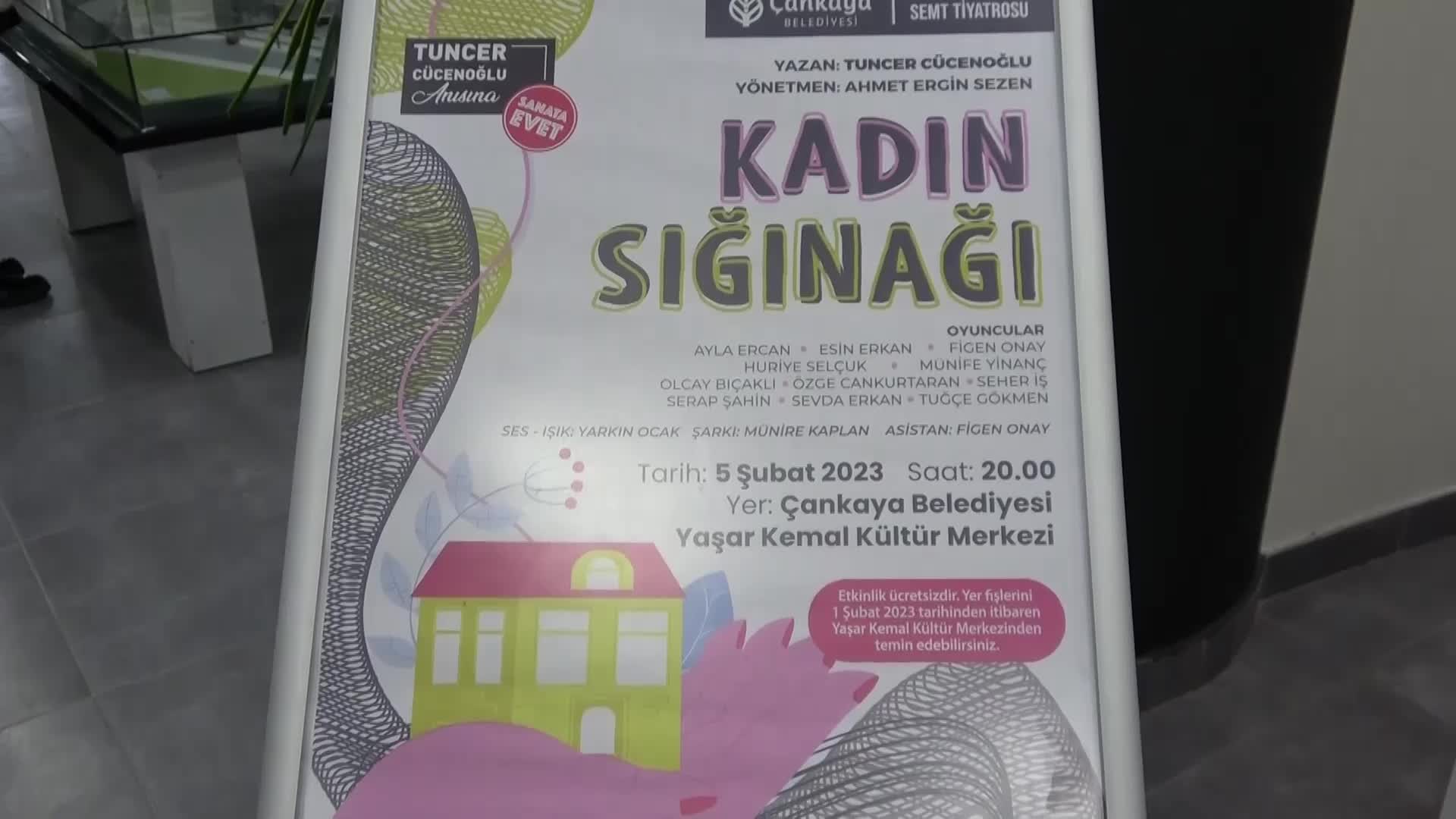 TİYATRO OYUNU “KADIN SIĞINAĞI” PRÖMİYER YAPTI