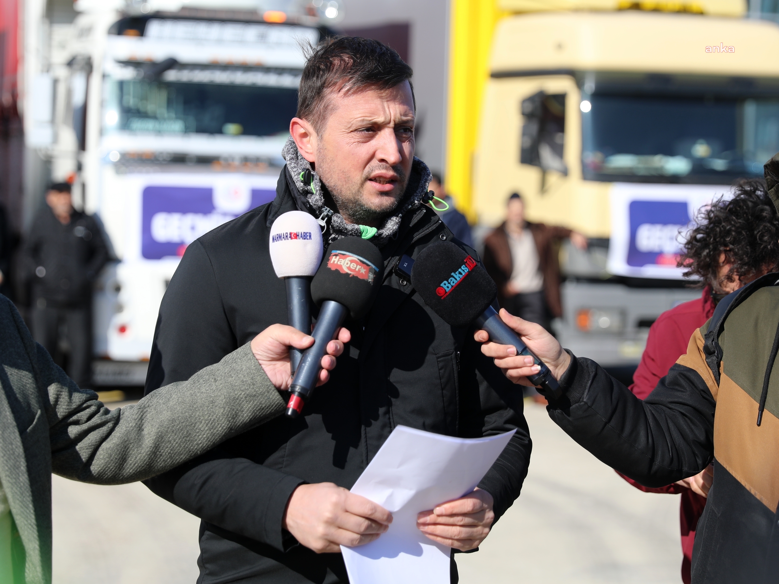 ÇERKEZKÖY BELEDİYESİ’NİN 5 YARDIM TIRI DEPREM BÖLGESİNE DOĞRU YOLA ÇIKTI
