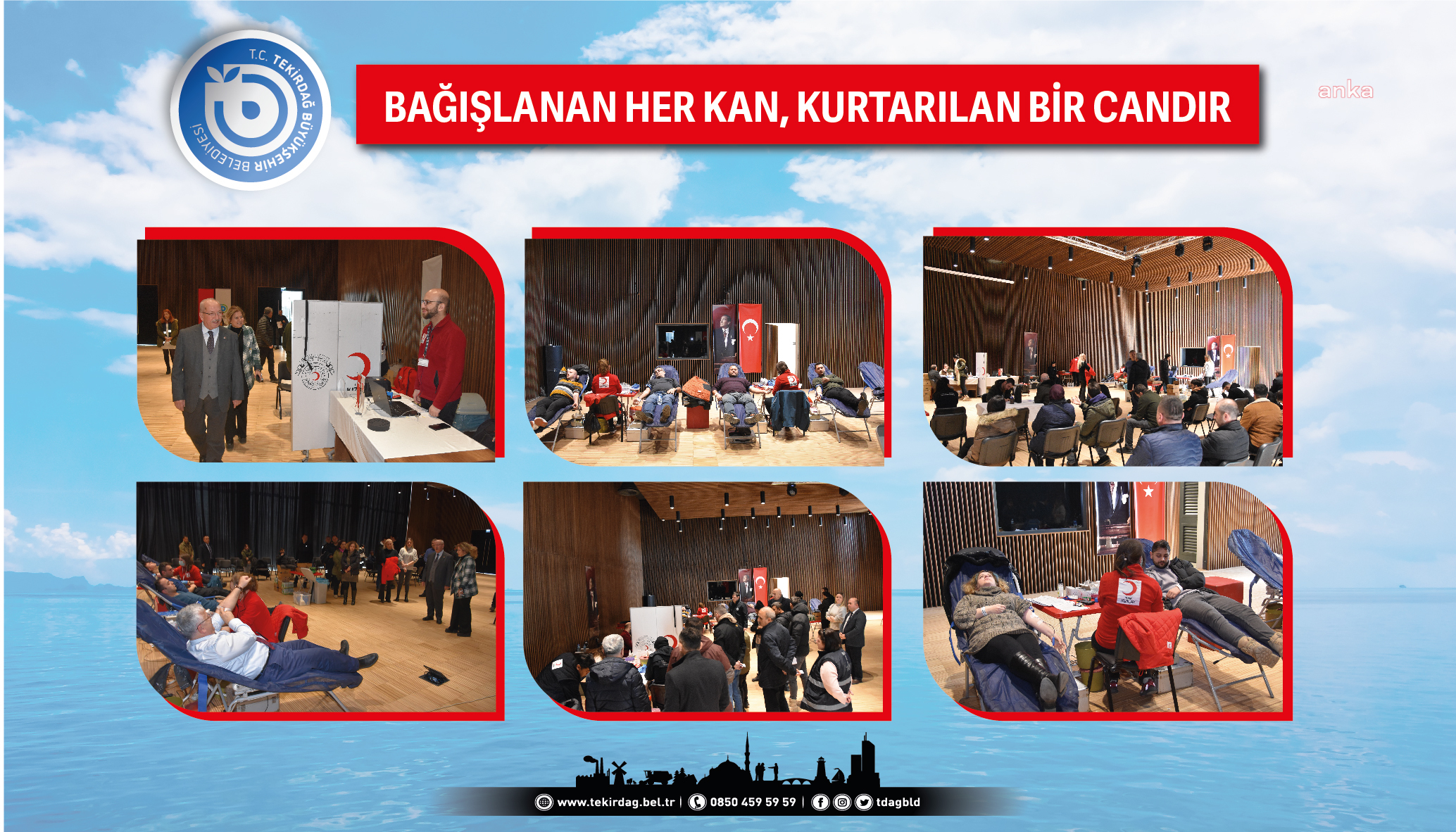 TEKİRDAĞ BÜYÜKŞEHİR BELEDİYESİ PERSONELİ, DEPREMZEDELER İÇİN KAN BAĞIŞLADI