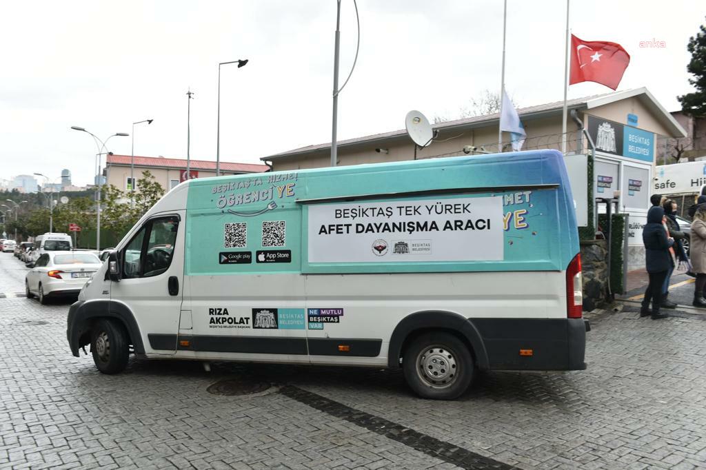 BEŞİKTAŞ BELEDİYESİ’NİN ÖĞRENCİ’YE VE MOBİVET ARAÇLARI AFET BÖLGESİNE DOĞRU YOLA ÇIKTI