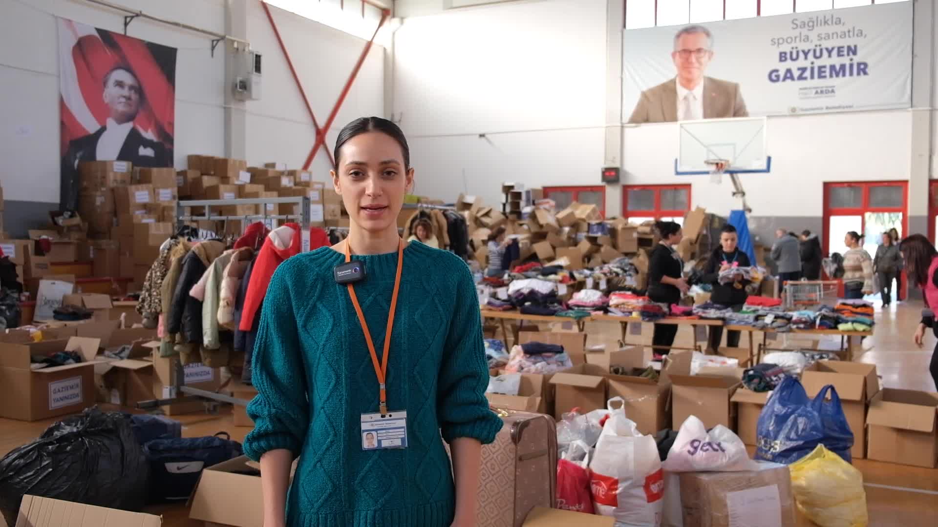 GAZİEMİR BELEDİYESİ'NDEN İLÇEYE YERLEŞEN DEPREMZEDELERE DESTEK
