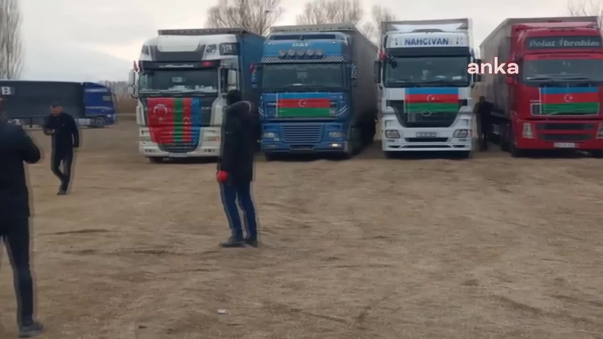NAHÇIVAN ÖZERK CUMHURİYETİ'NDEN  DEPREM BÖLGESİNE 52 TIR YARDIM GELDİ
