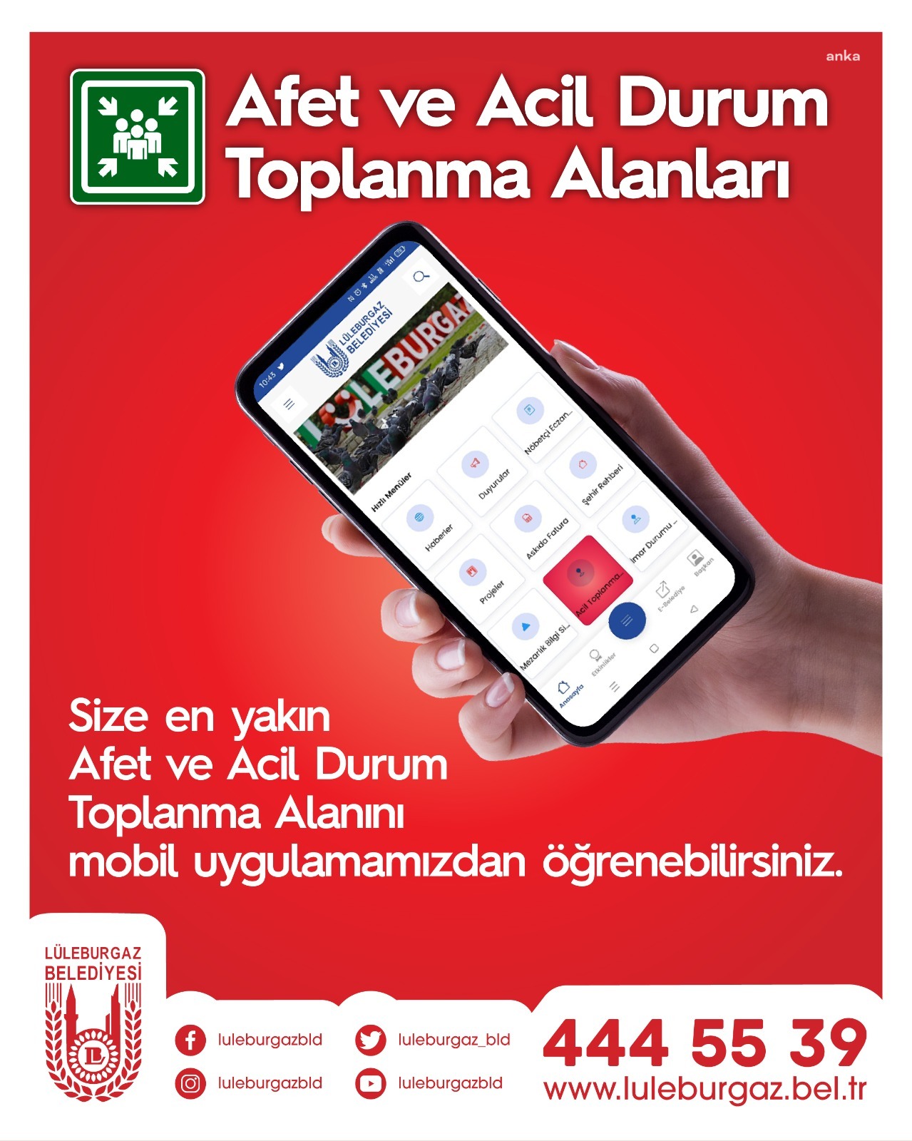 LÜLEBURGAZ BELEDİYESİ’NDEN AFET VE ACİL DURUM TOPLANMA ALANLARINA DİJİTAL ERİŞİM