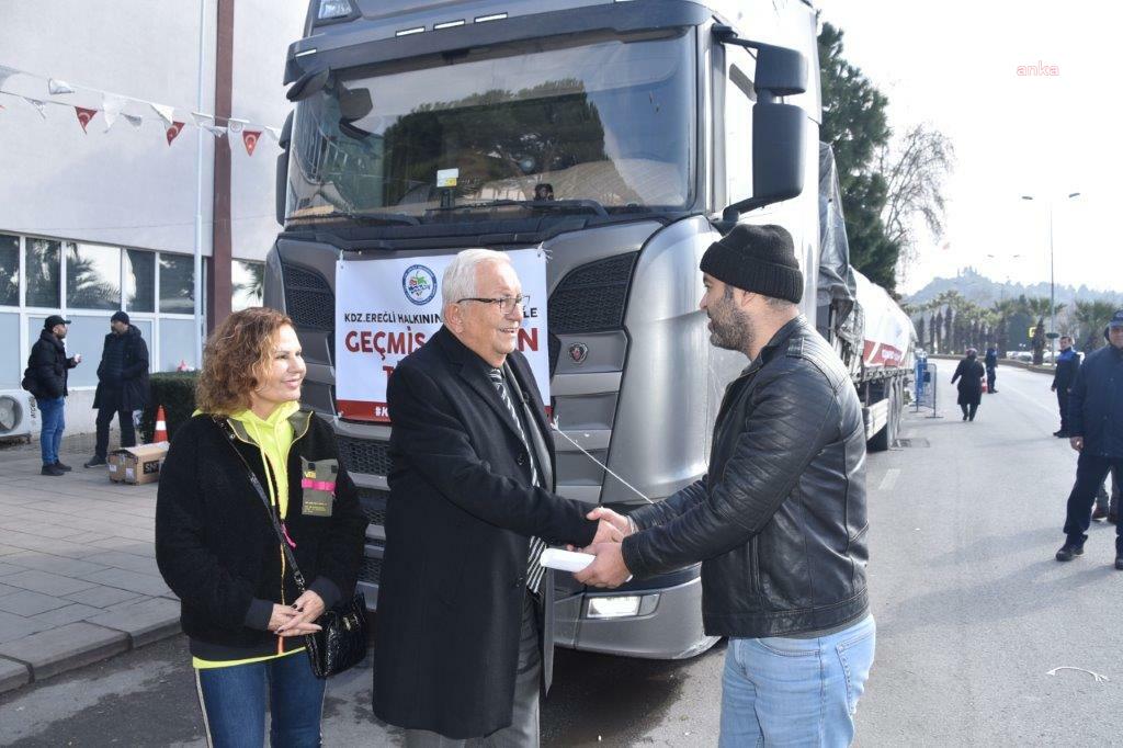 KARADENİZ EREĞLİ BELEDİYESİ’NİN 17’NCİ YARDIM TIRI, KAHRAMANMARAŞ’A DOĞRU YOLA ÇIKTI