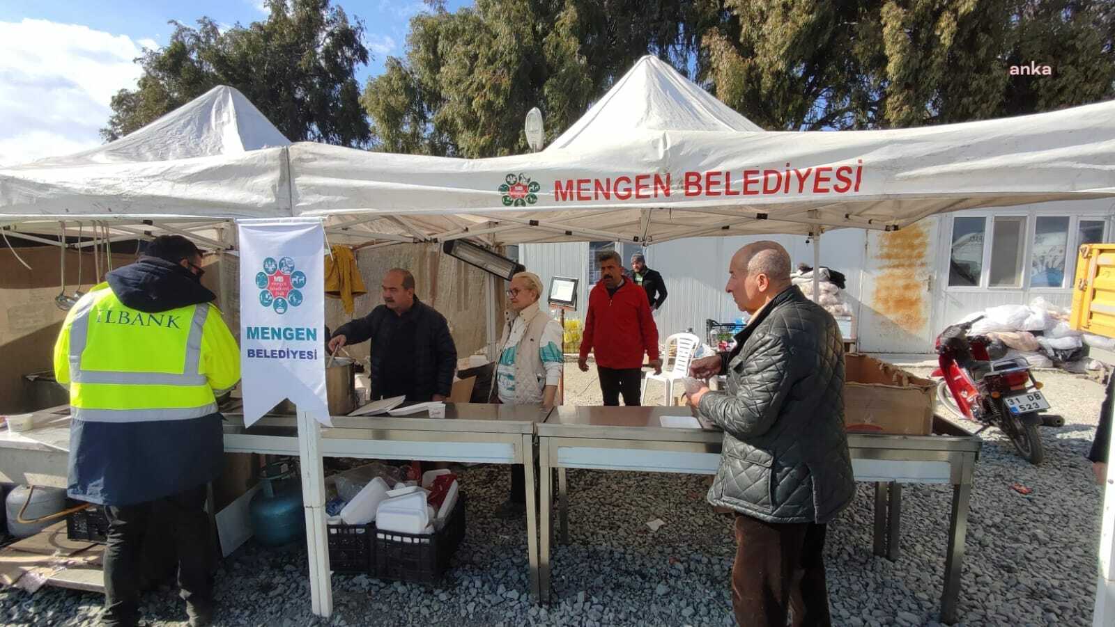MENGEN BELEDİYE BAŞKANI BULUT, AFET BÖLGESİNDE