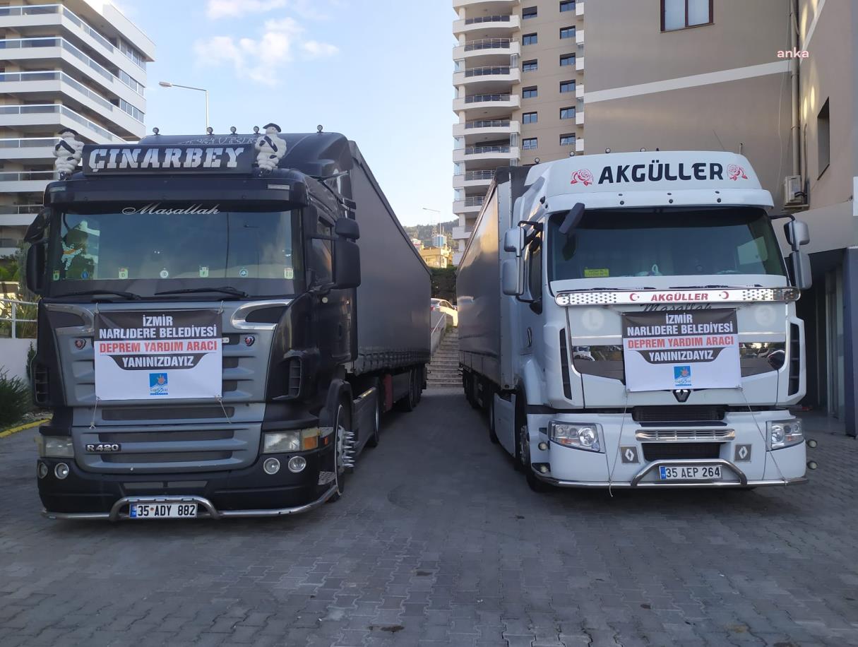 NARLIDERE BELEDİYESİ, YARDIM MALZEMESİ TAYIŞAN 2 TIR'I DAHA DEPREM BÖLGESİNE GÖNDERDİ