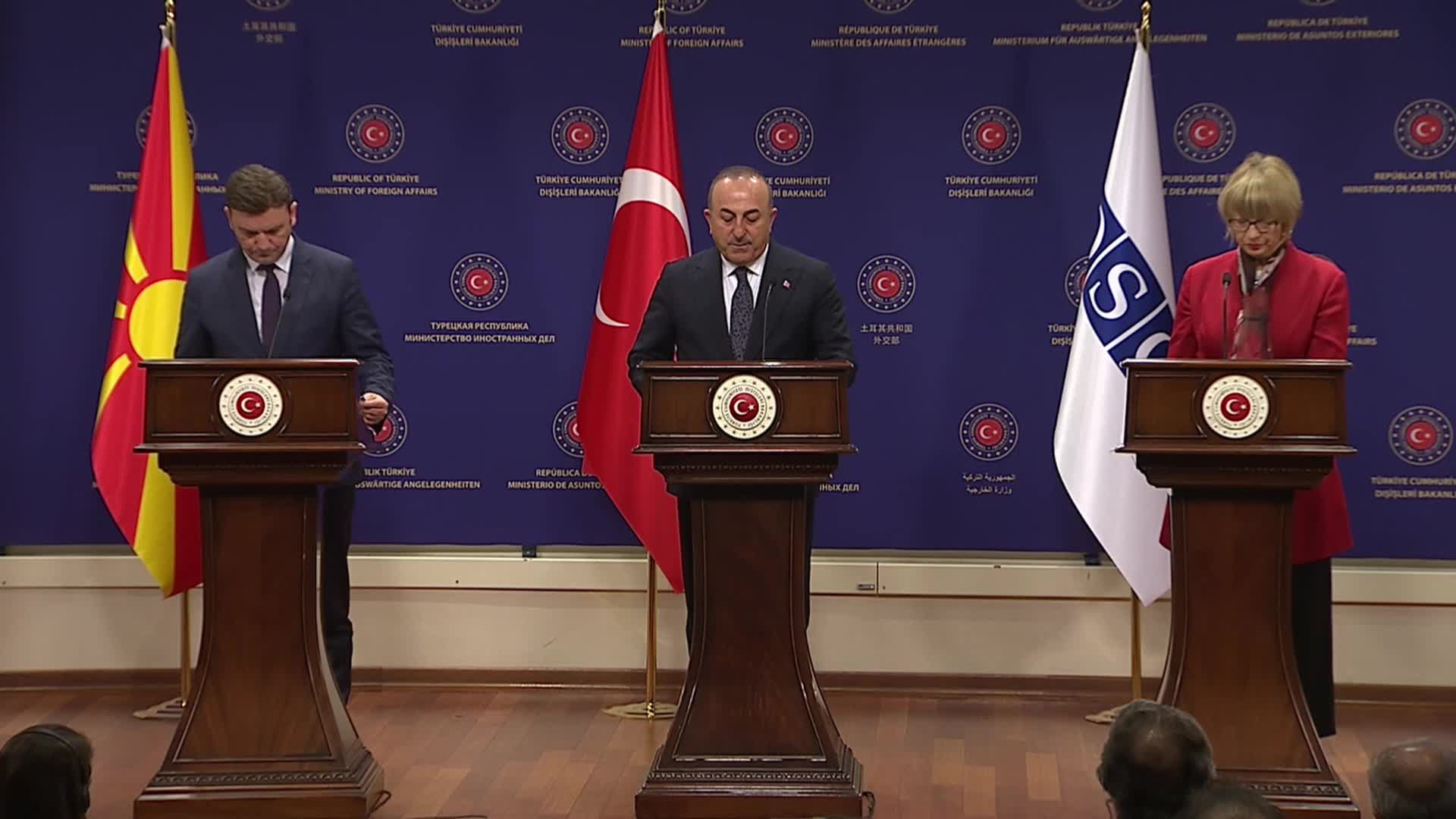 MEVLÜT ÇAVUŞOĞLU: BU ZOR DÖNEMDE AGİT VE ÜYE ÜLKELERİN DAYANIŞMASINI UNUTMAYACAĞIZ