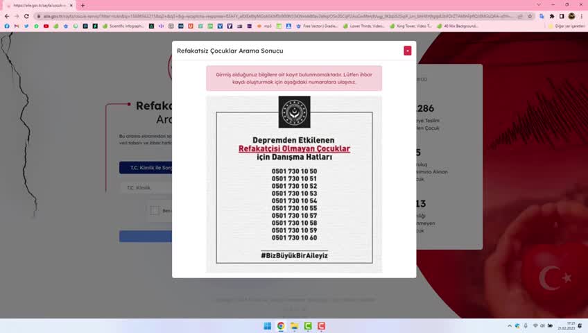BAKAN YANIK: “REFAKATSİZ ÇOCUKLAR İÇİN BAKANLIK WEB SİTEMİZDE SORGU EKRANI AÇTIK”